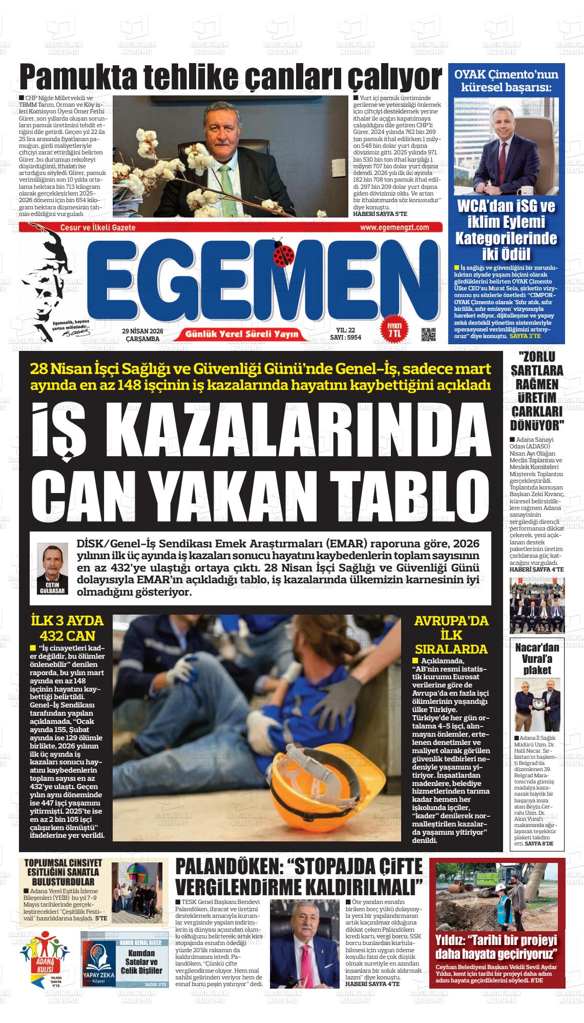 Adana Egemen 29.04.2026