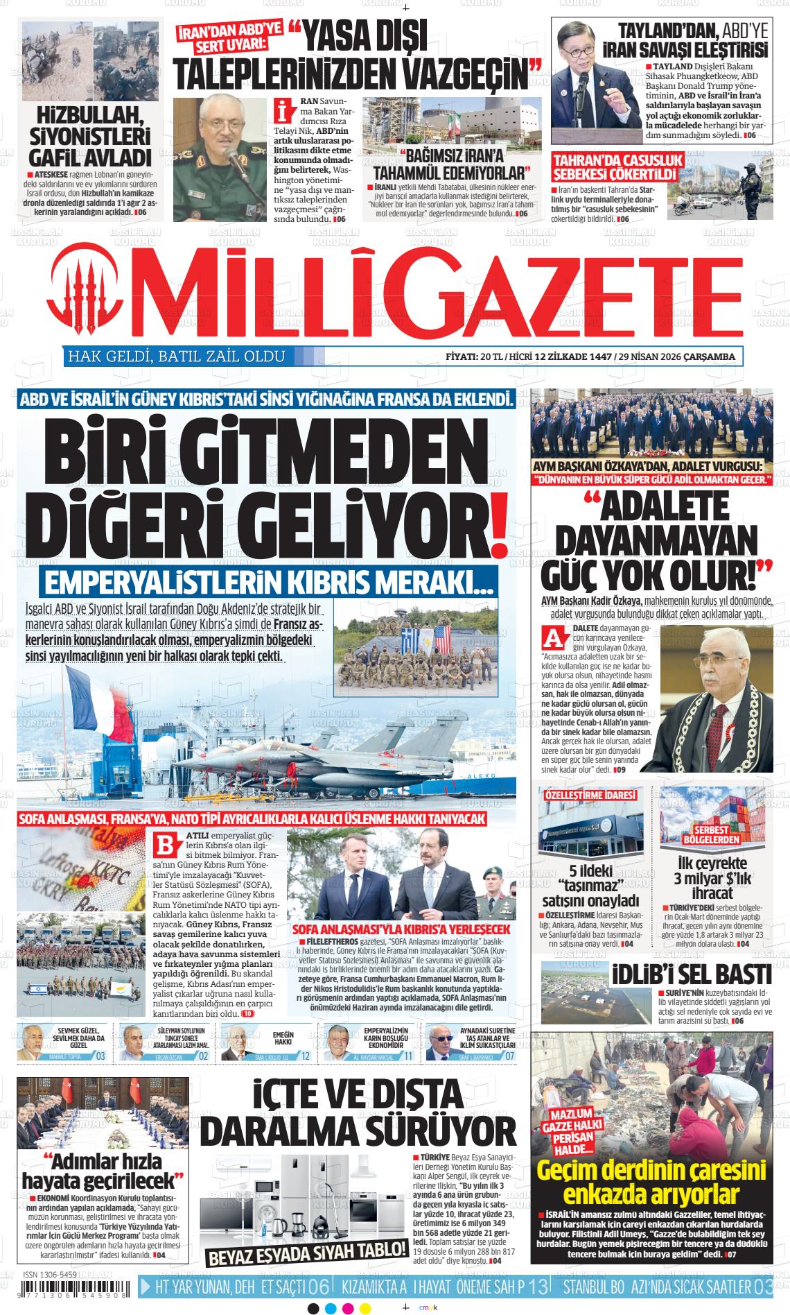 Milli Gazete Gazetesi 29.04.2026