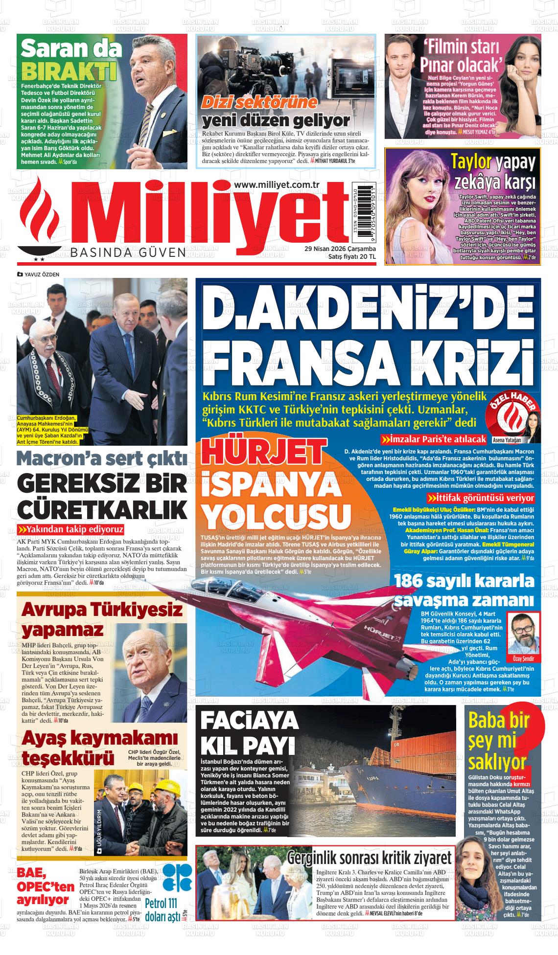 Milliyet Gazetesi 29.04.2026