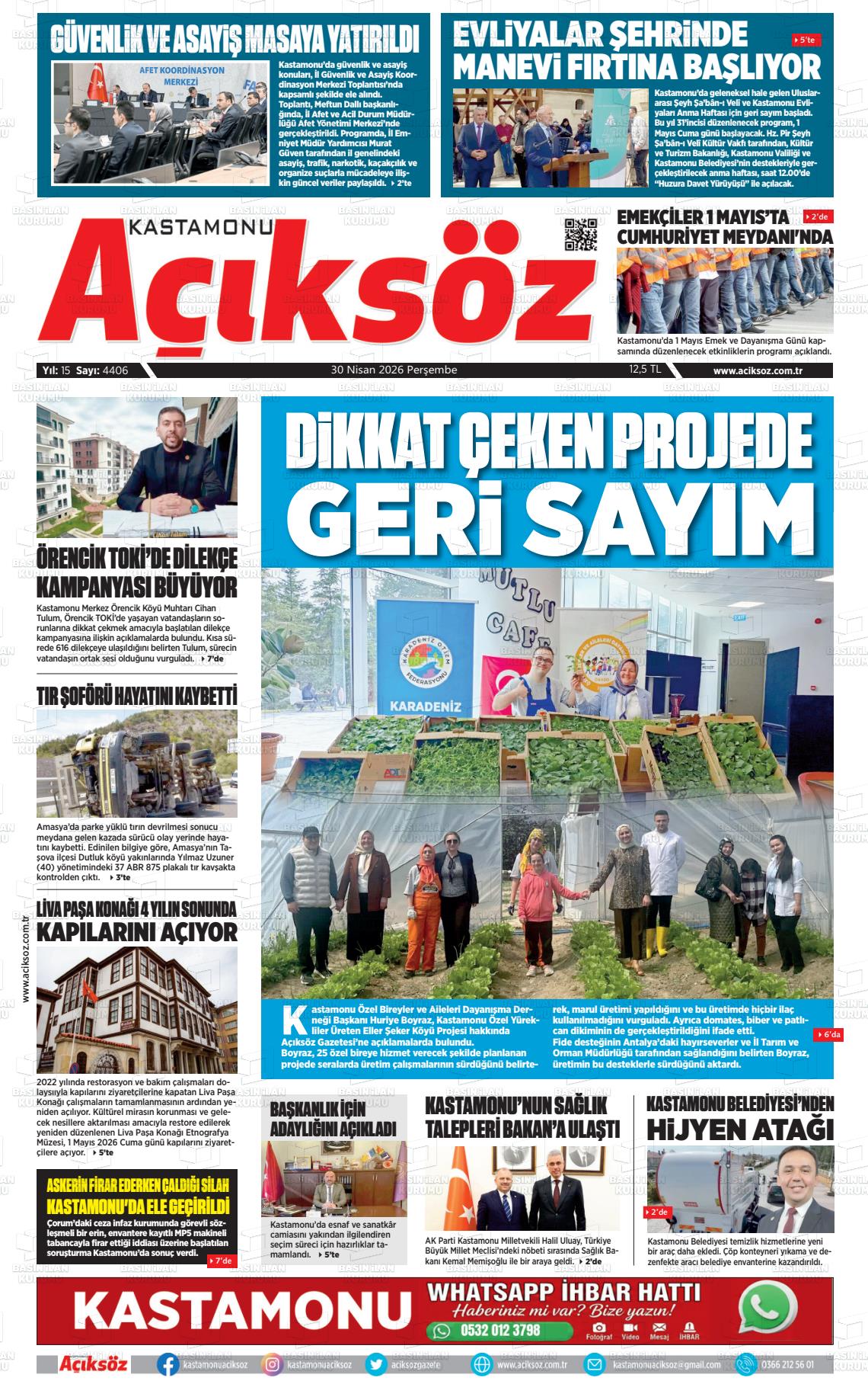 Kastamonu Aciksoz 30.04.2026