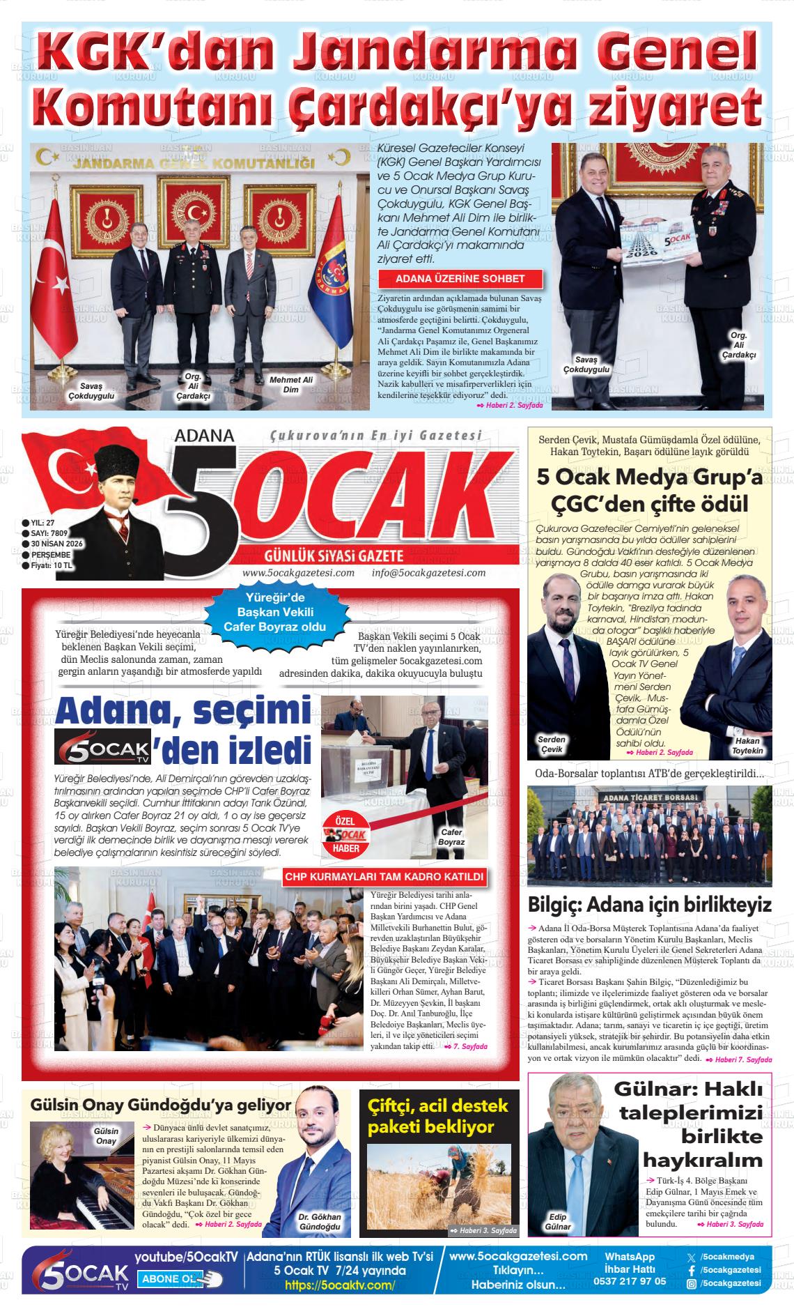 Adana 5 Ocak 30.04.2026