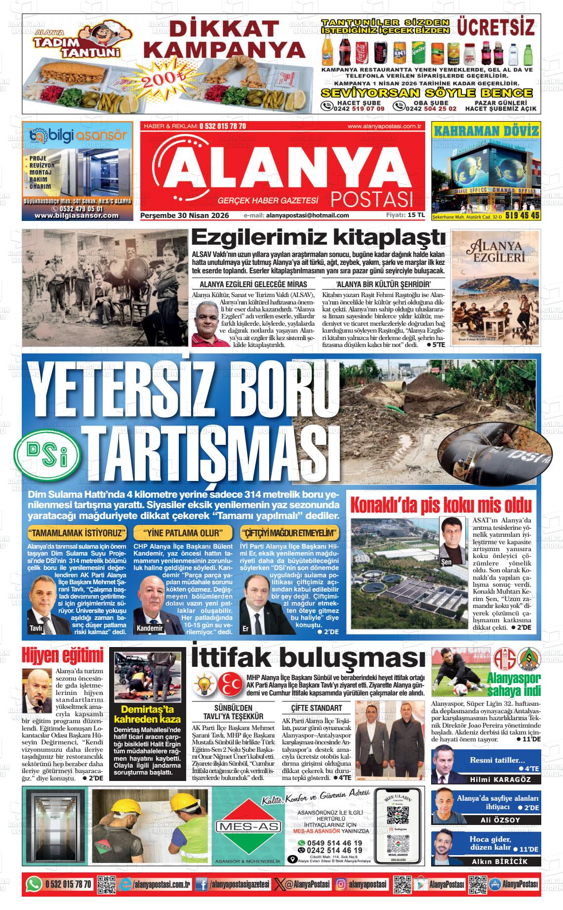 Antalya Alanyapostasi 30.04.2026