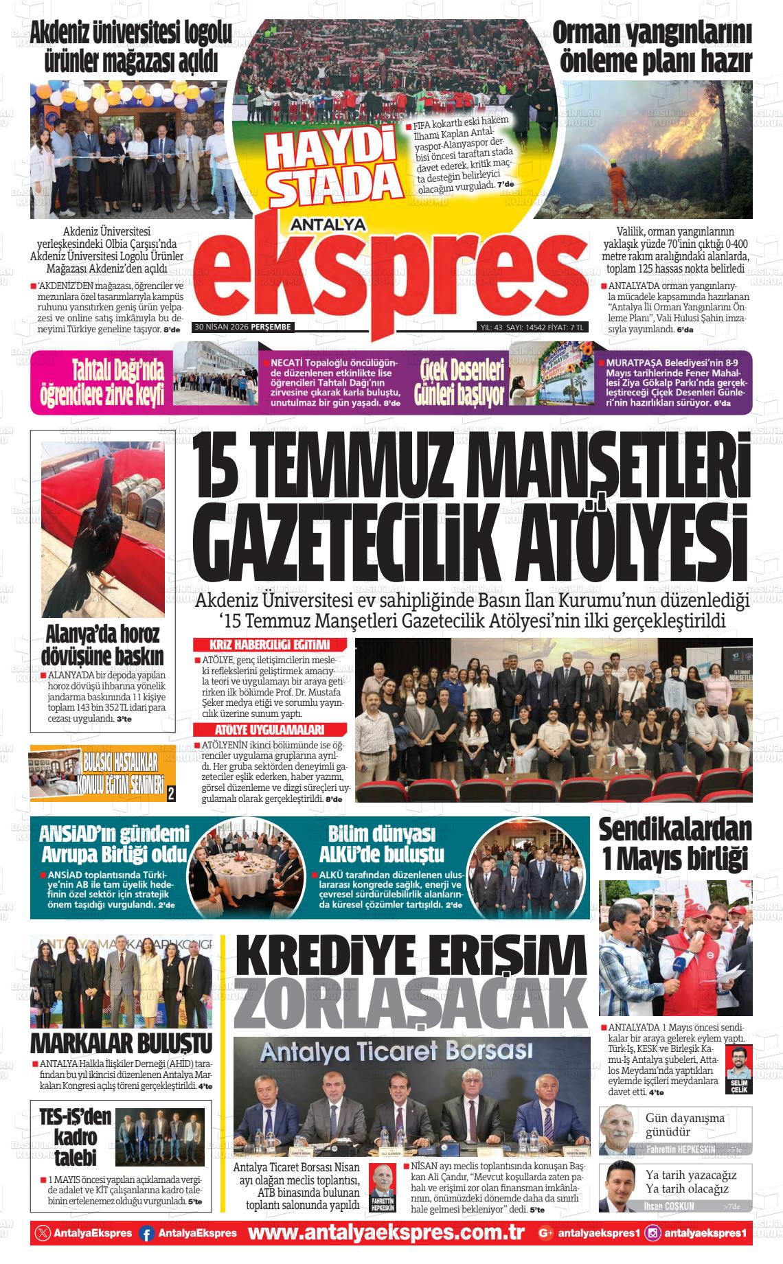 Antalya Ekspres 30.04.2026