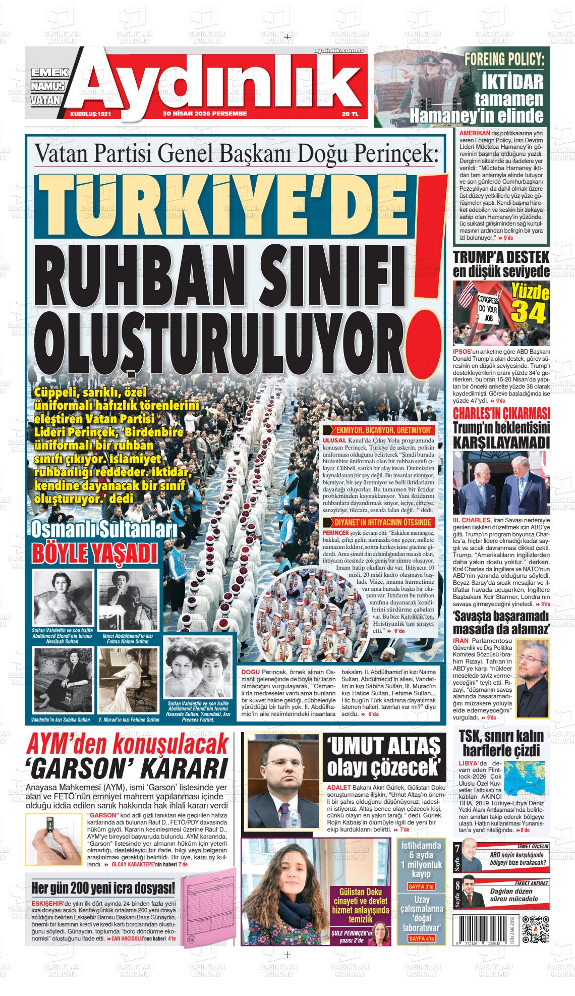 Istanbul Aydinlikvatanemeknamus 30.04.2026