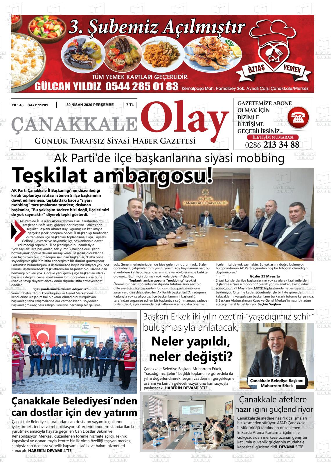 Canakkale Olay 30.04.2026