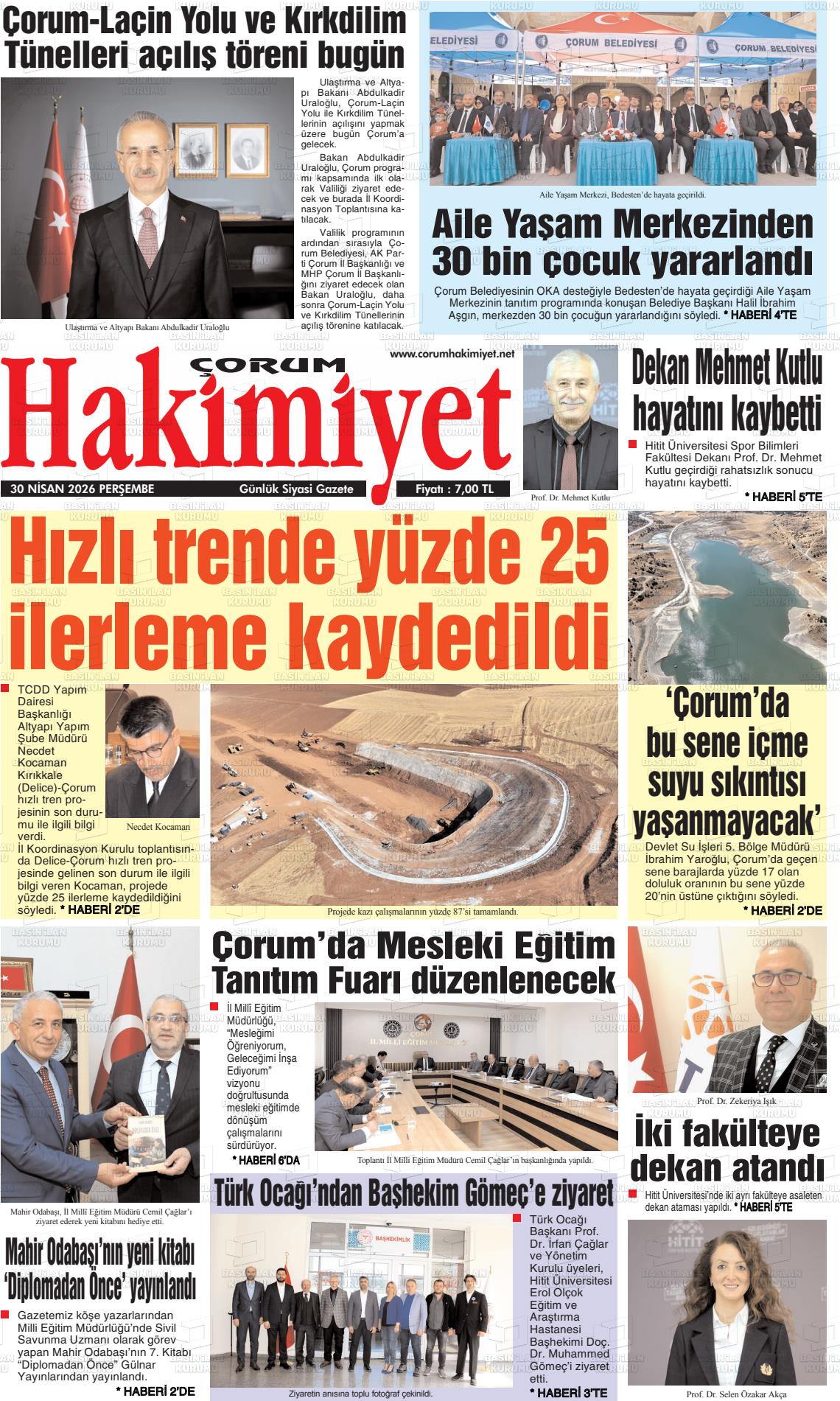 Corum Hakimiyet 30.04.2026