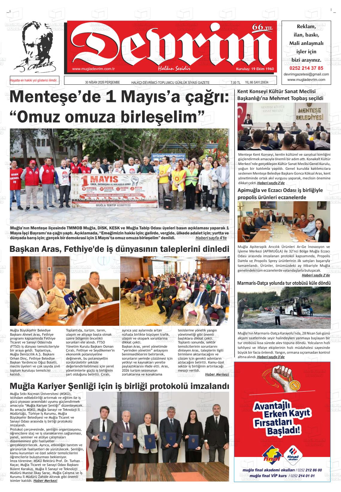 Tekirdag Devrim 30.04.2026