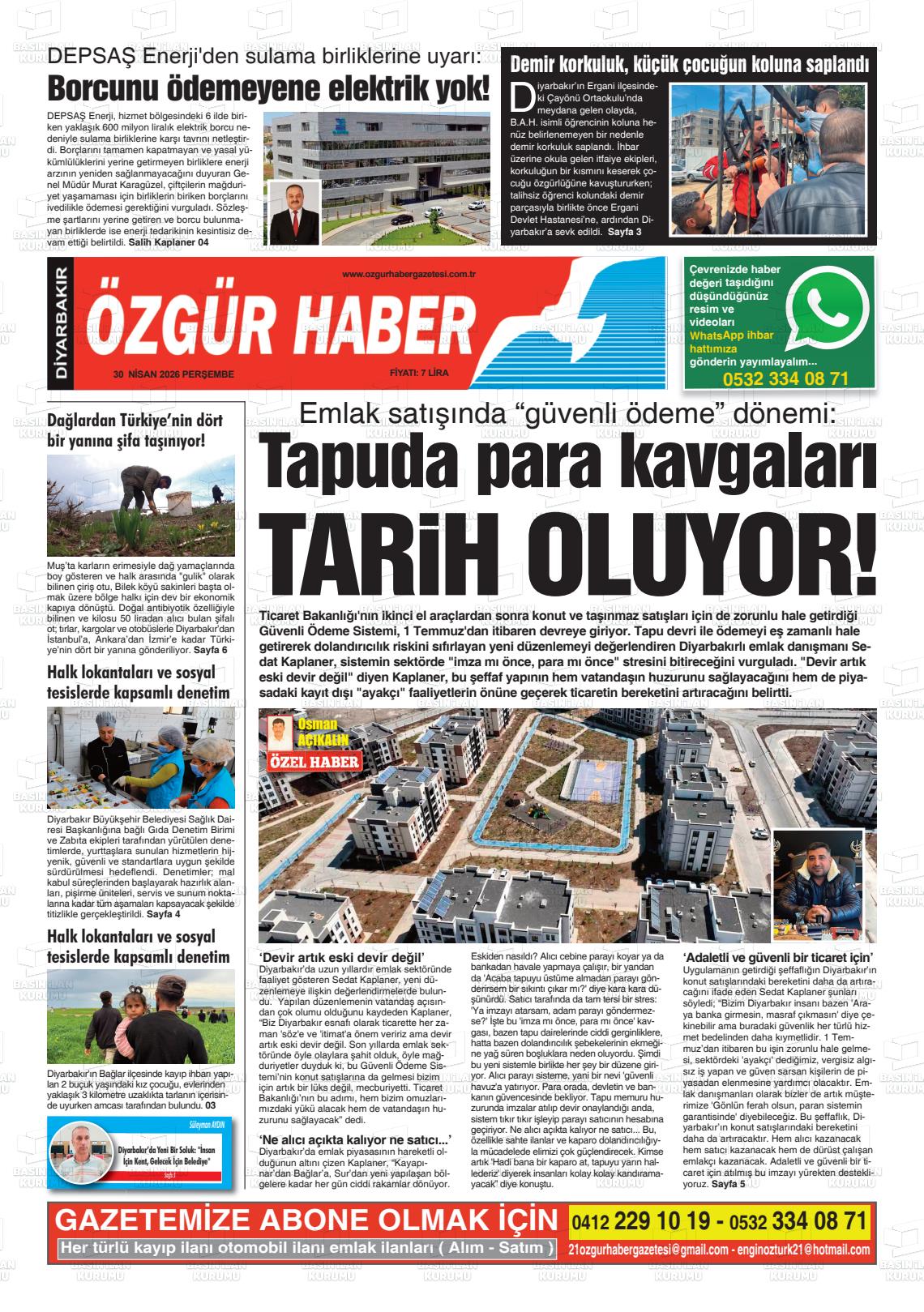 Diyarbakir Ozgurhaber 30.04.2026