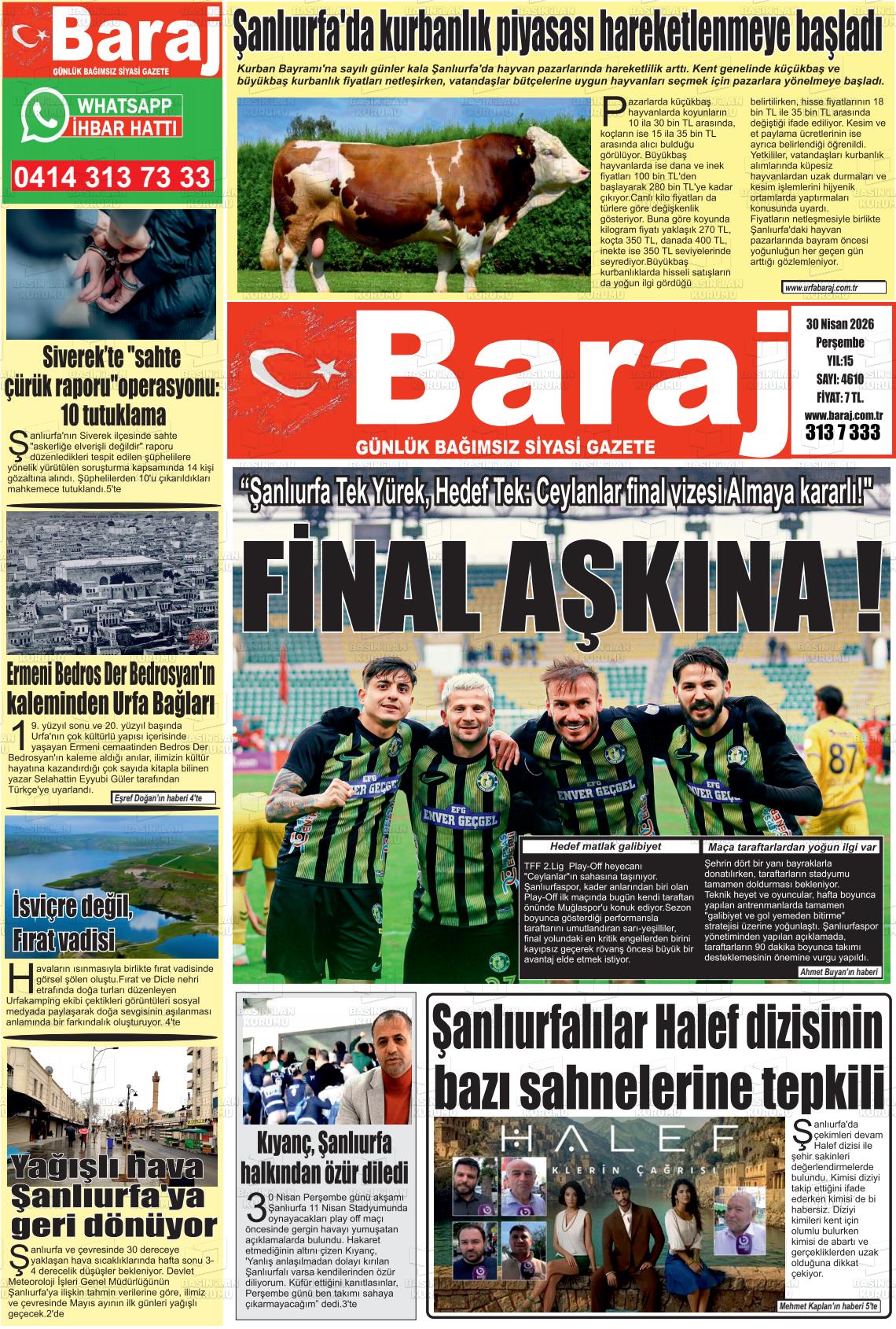 Sanliurfa Dundenbugunesafak 30.04.2026