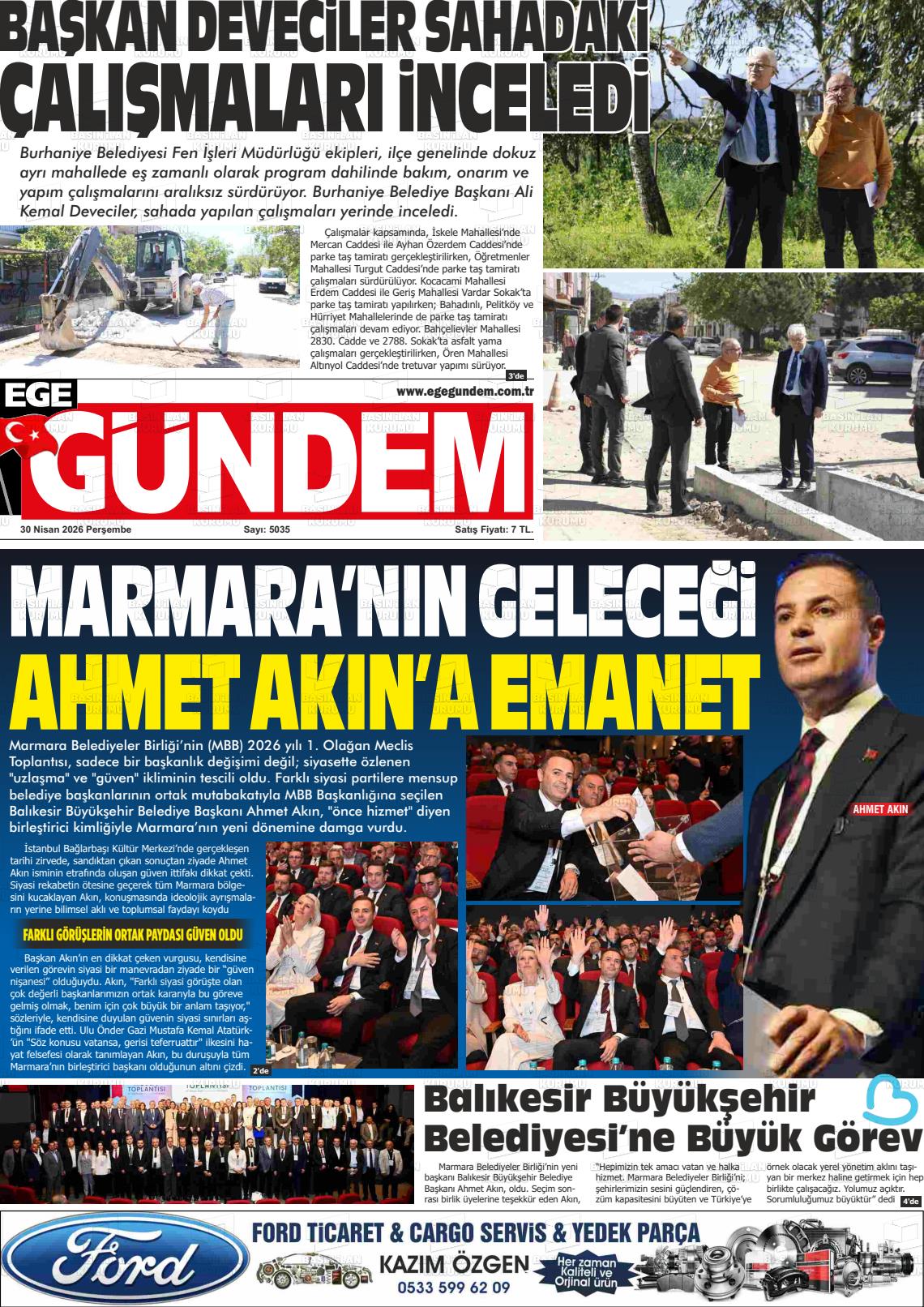 Balikesir Egegundem 30.04.2026