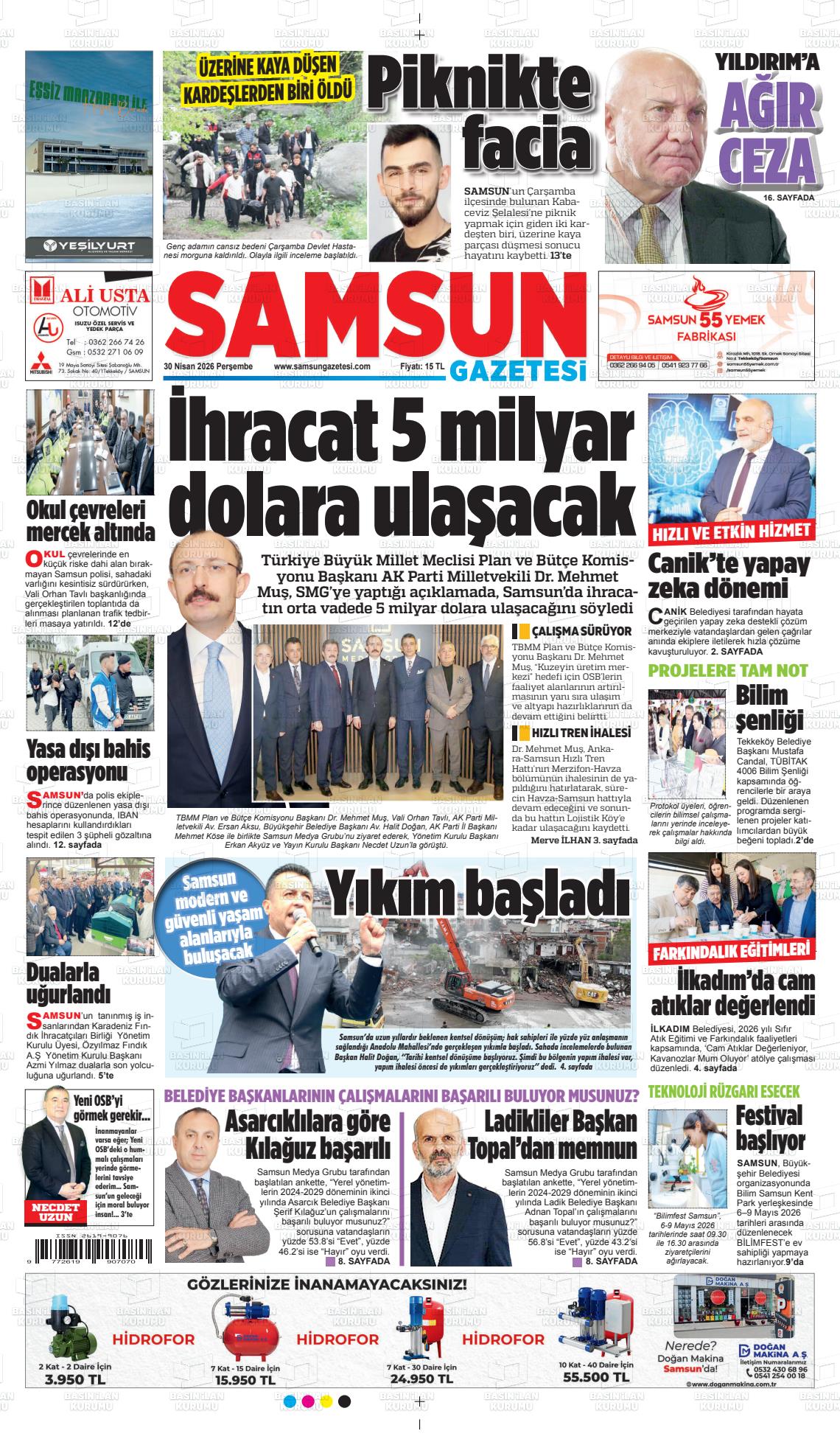 Samsun Ekip 30.04.2026