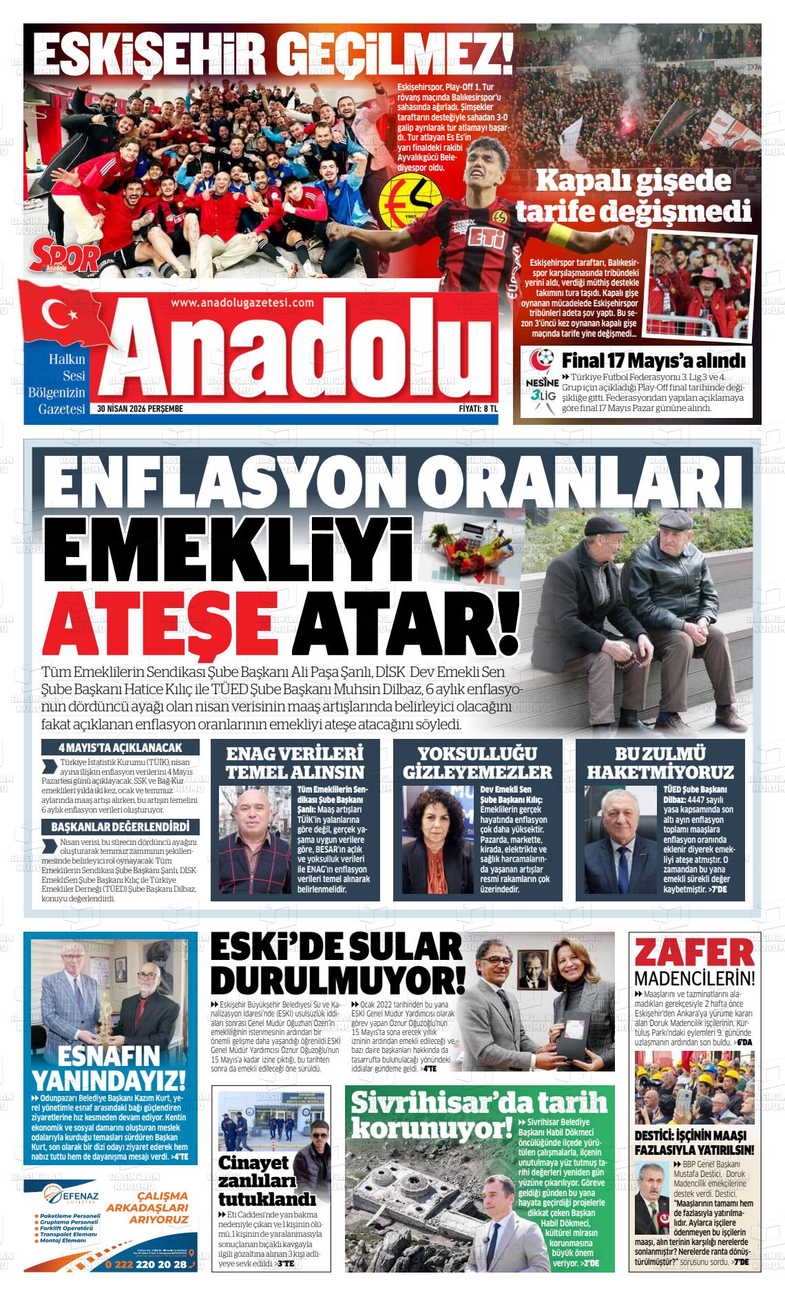 Eskisehir Anadolu 30.04.2026