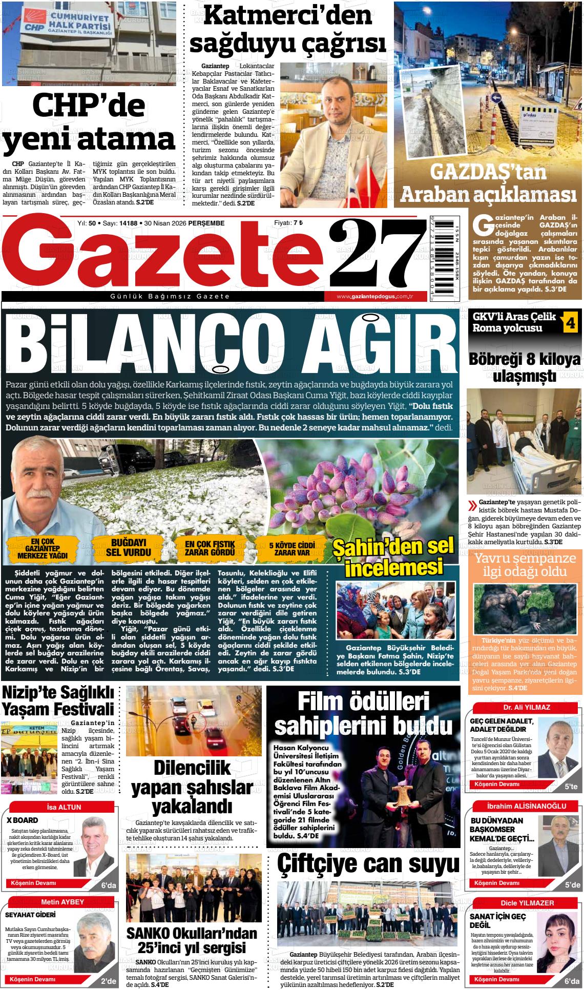 Gaziantep Dogus 30.04.2026