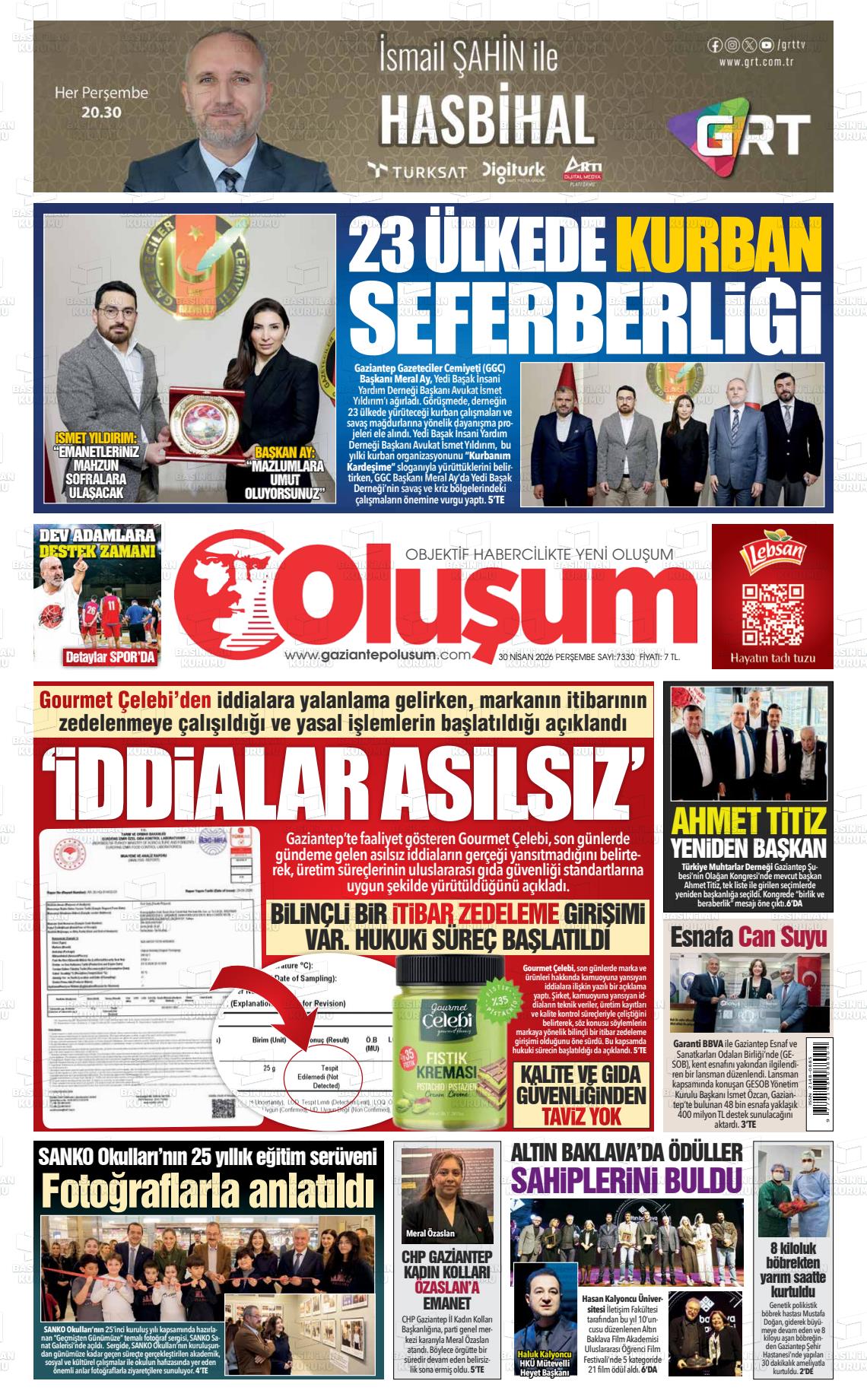 Gaziantep Olusum 30.04.2026