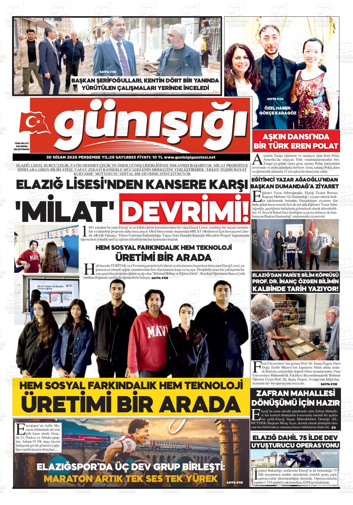 Elazig Gunisigi 30.04.2026