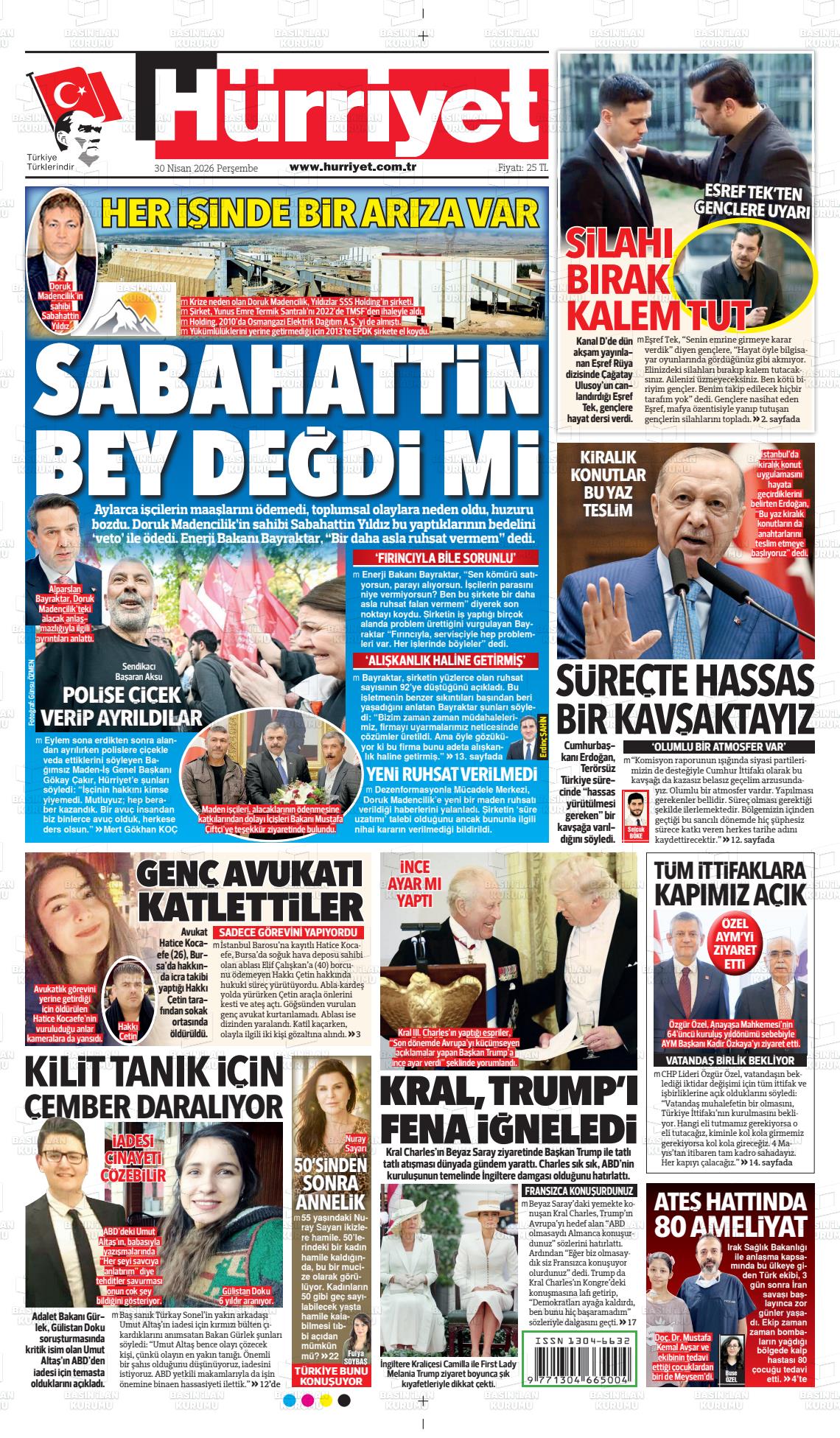 Hürriyet Gazetesi 30.04.2026