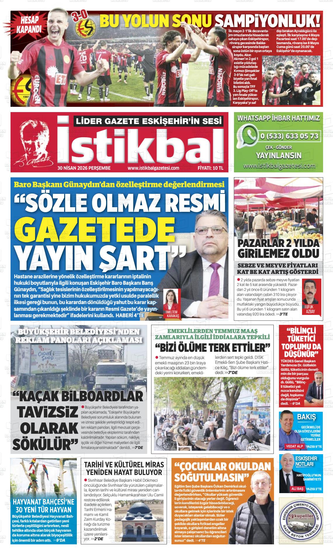 Eskisehir Istikbal 30.04.2026