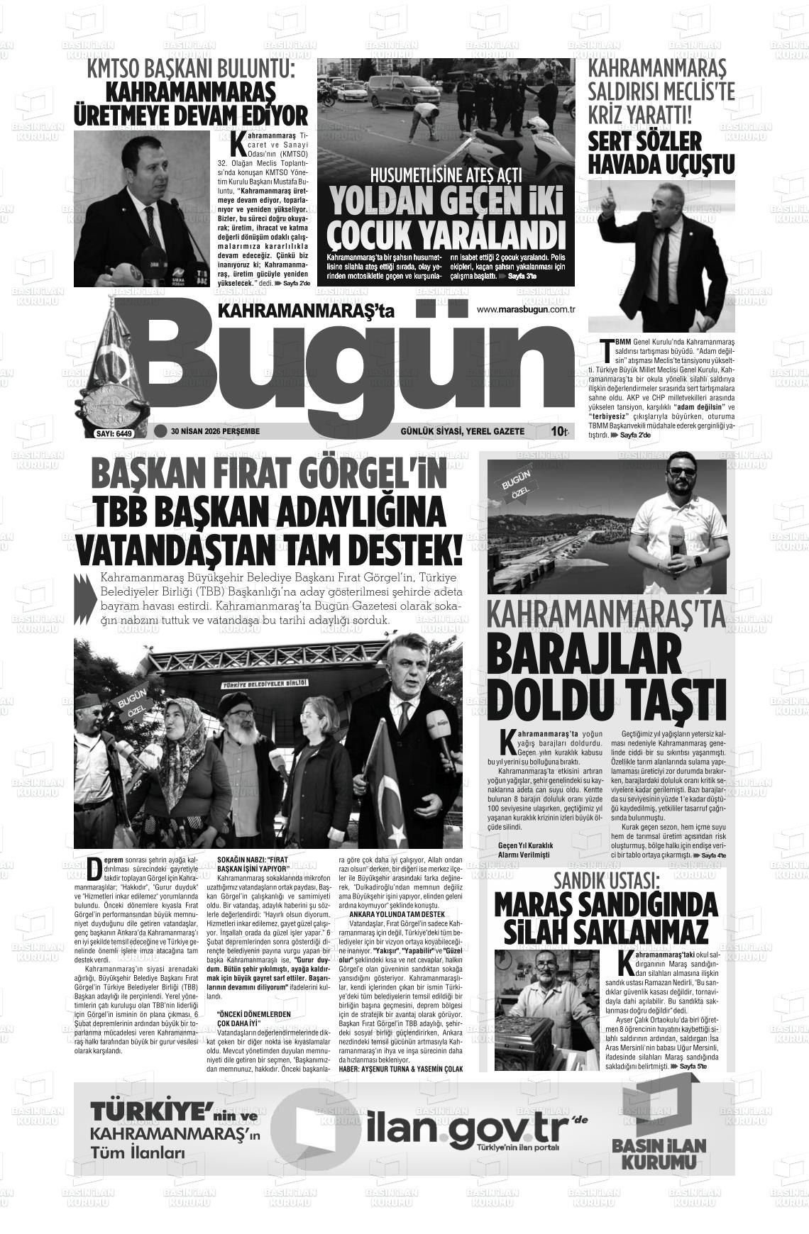 Kahramanmaras Tabugun 30.04.2026