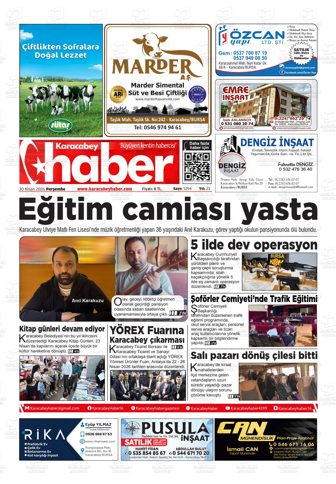 Bursa Karacabeyhaber 30.04.2026