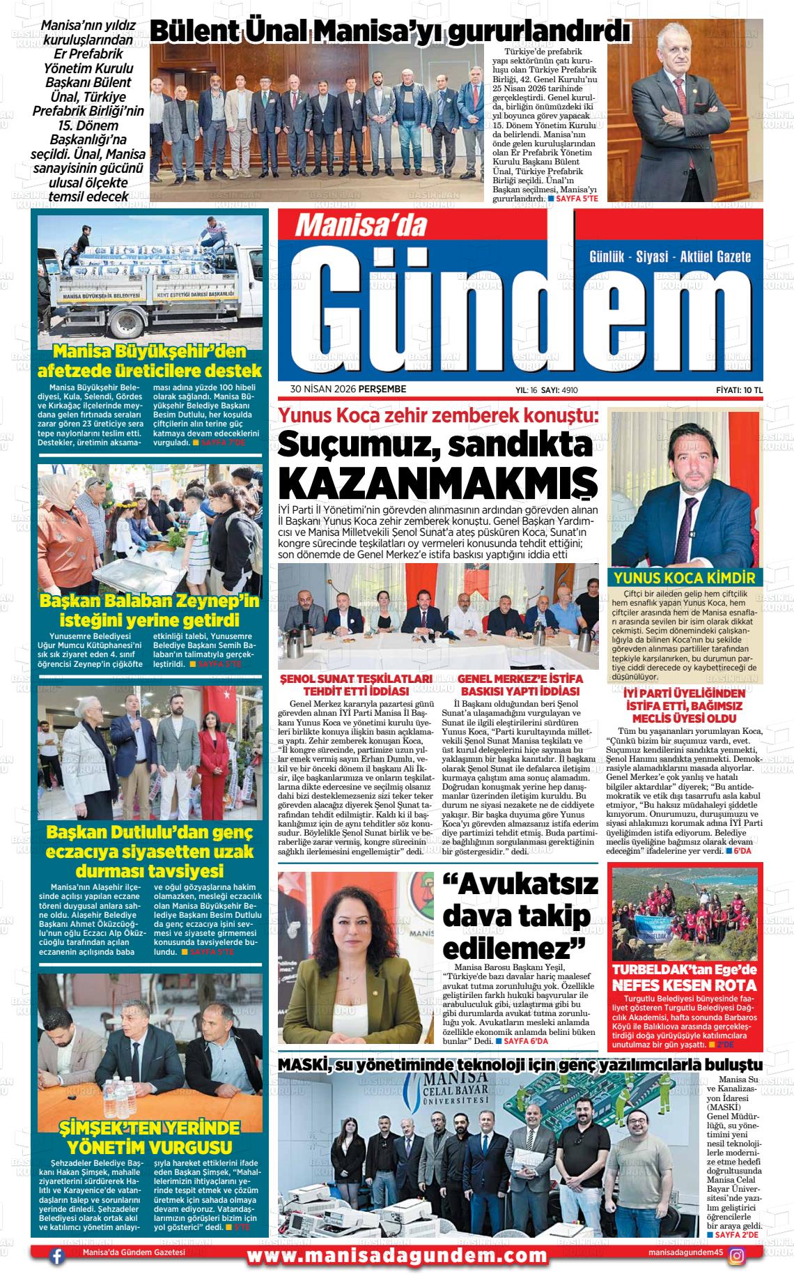 Manisa Dagundem 30.04.2026