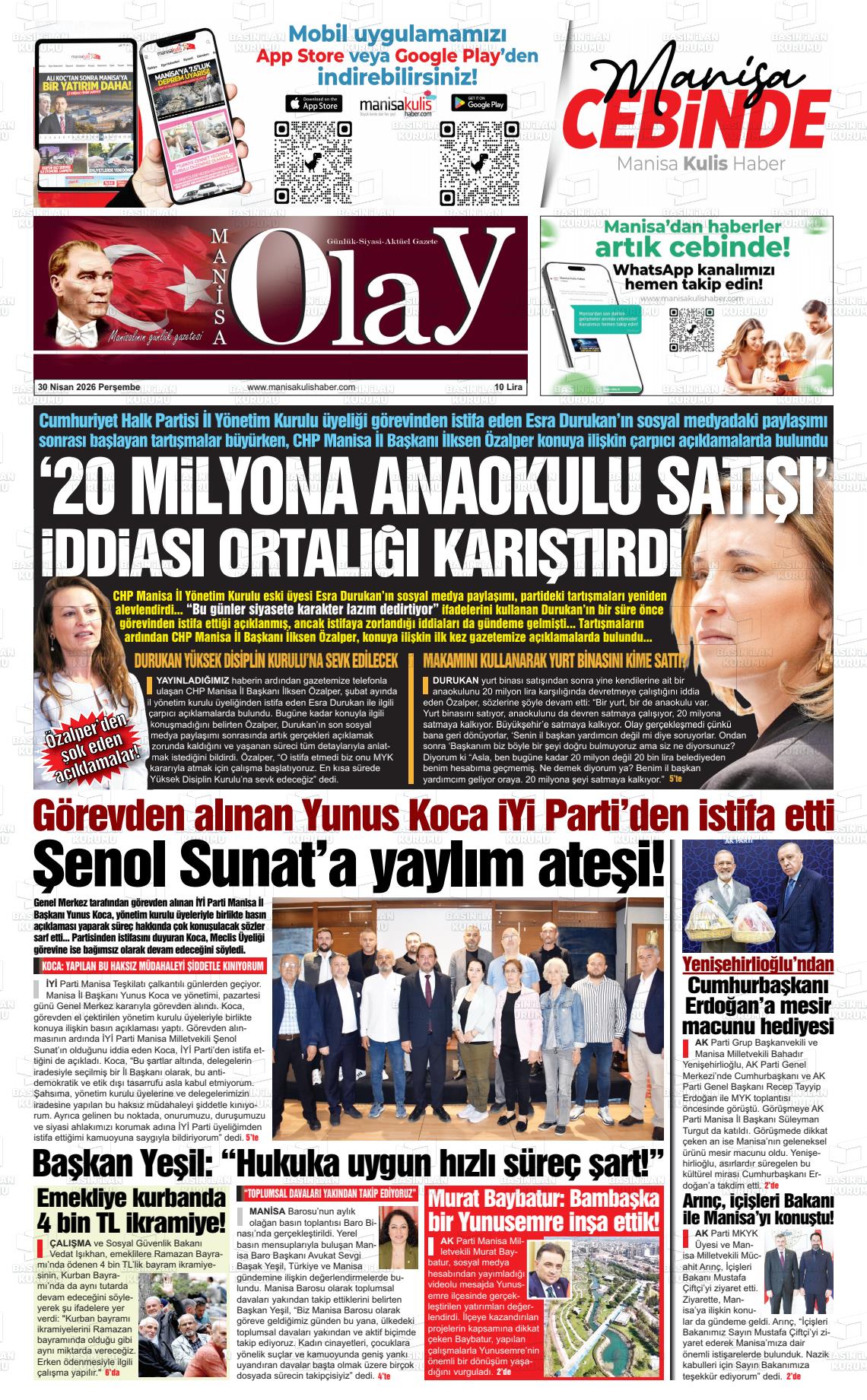 Manisa Olay 30.04.2026