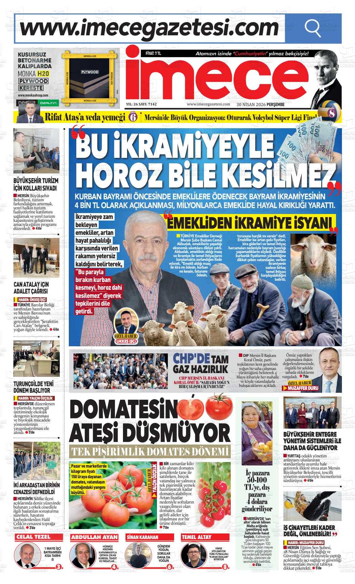 Mersin Imece 30.04.2026