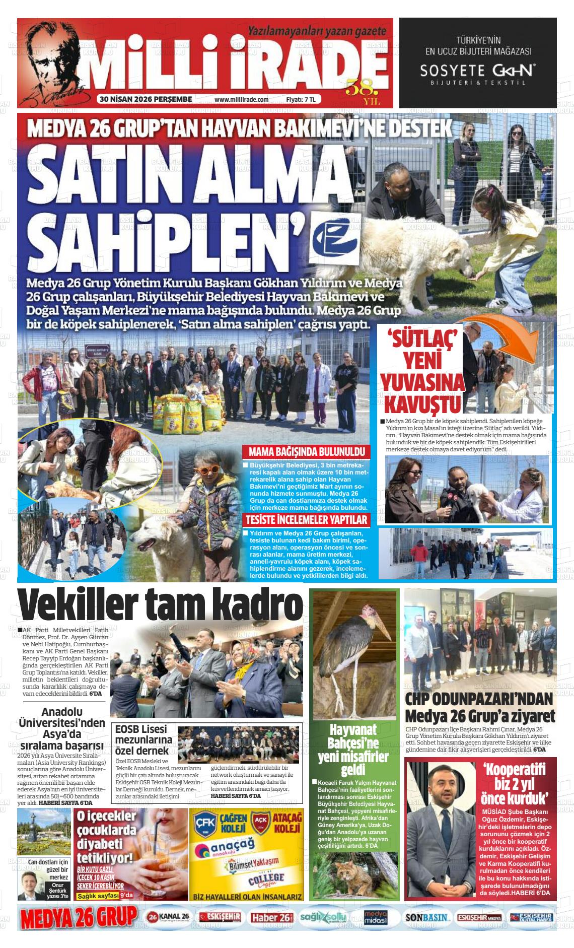 Konya Milliirade 30.04.2026