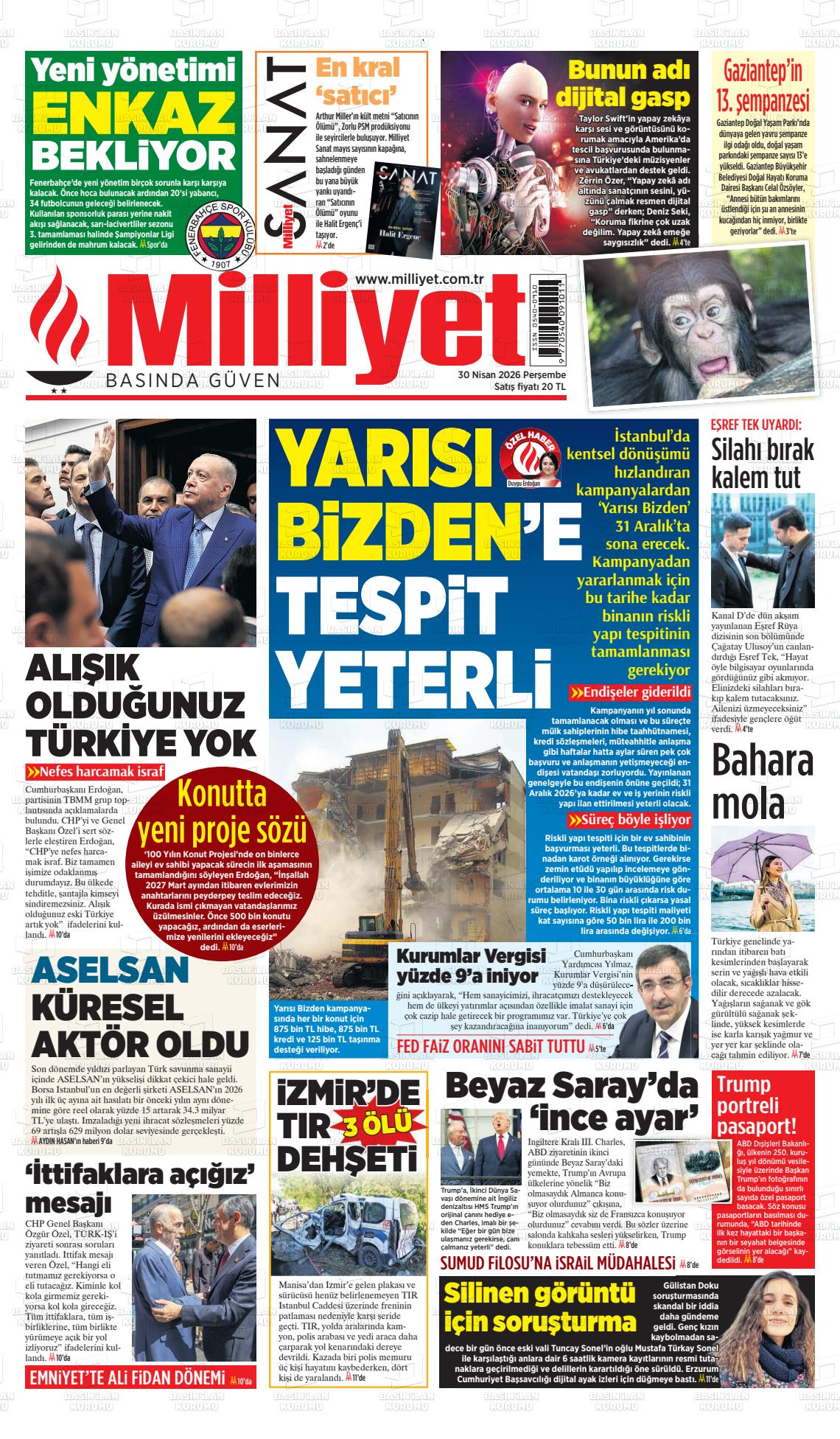 Milliyet Gazetesi 30.04.2026