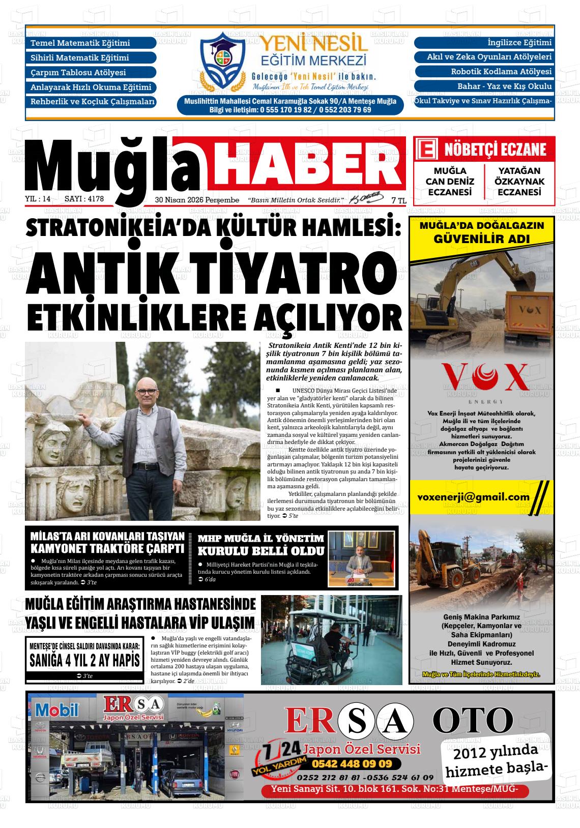 Mugla Haber 30.04.2026