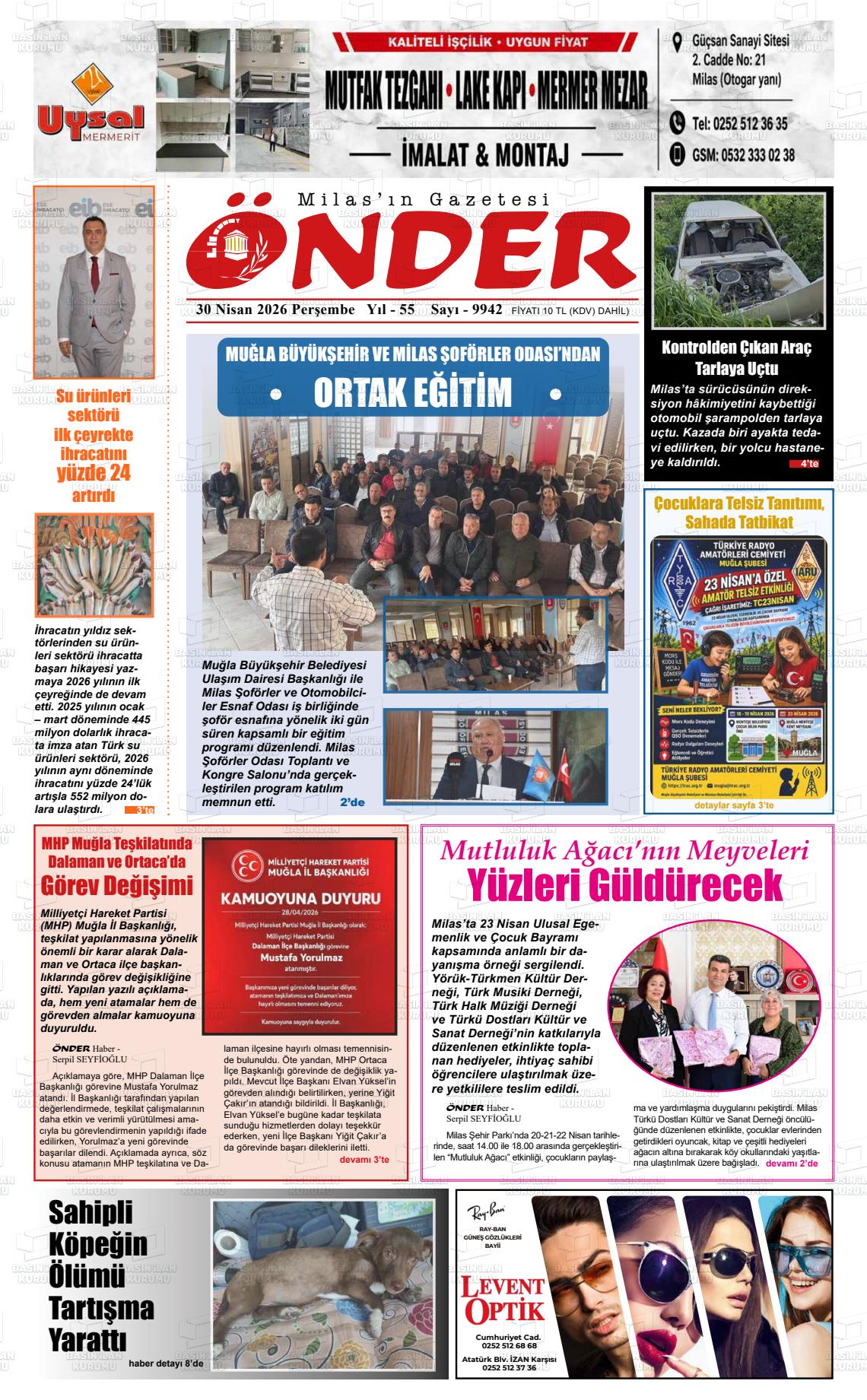 Mugla Onder 30.04.2026