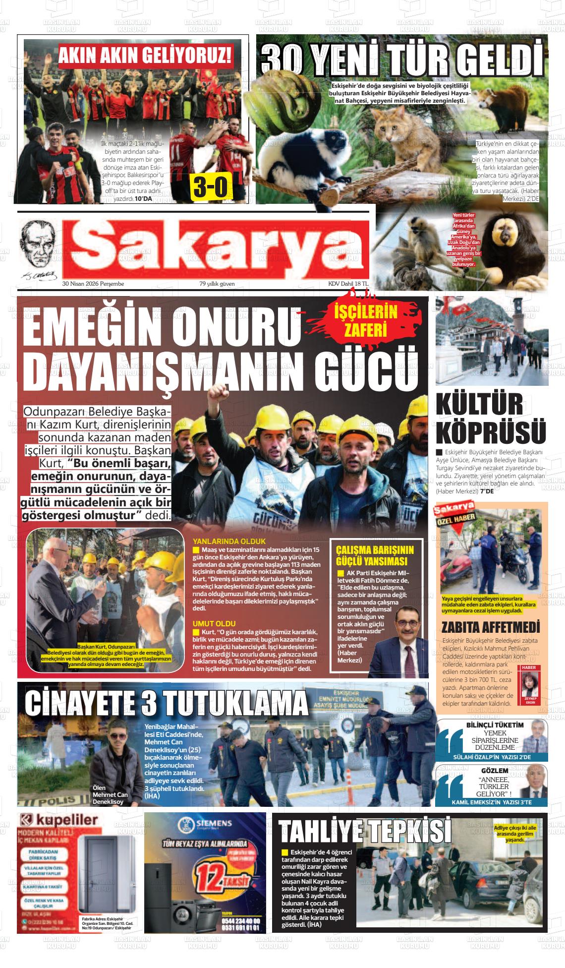 Eskisehir Sakarya 30.04.2026