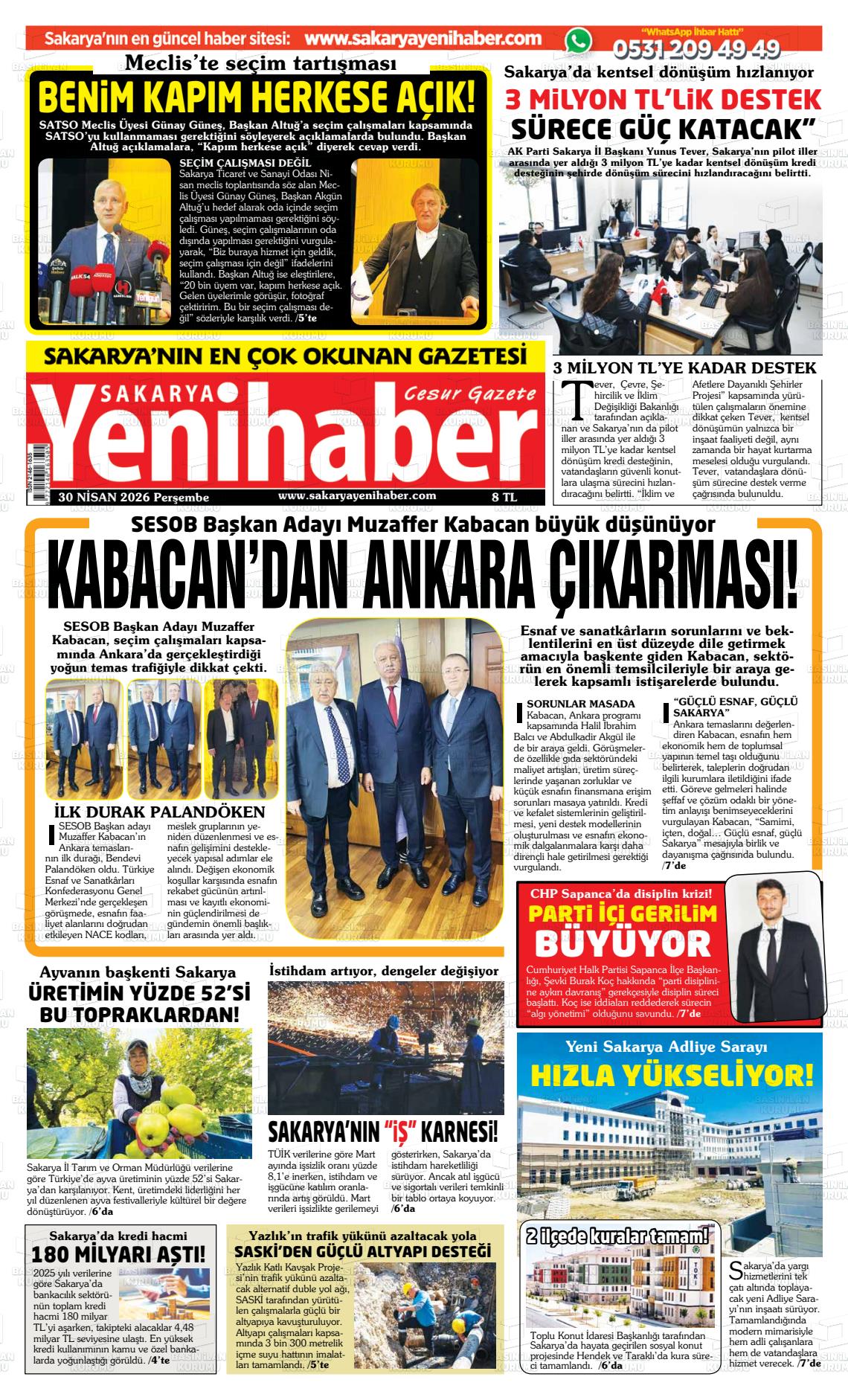 Sakarya Yenihaber 30.04.2026