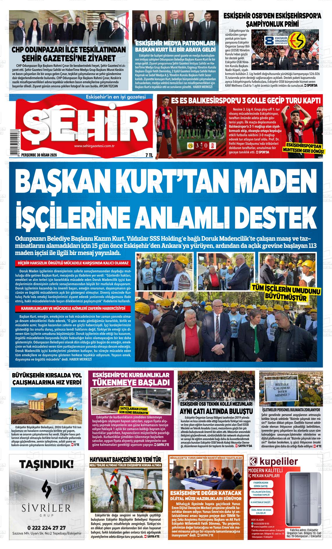 Eskisehir Sehir 30.04.2026