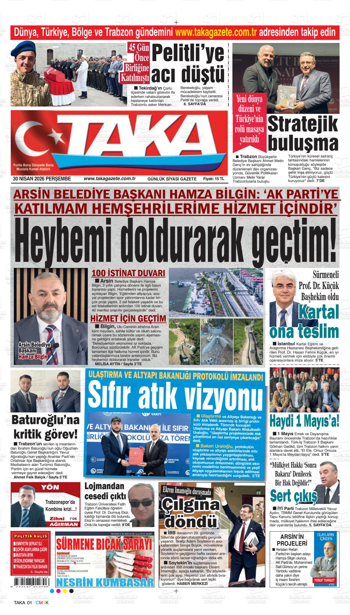 Trabzon Taka 30.04.2026