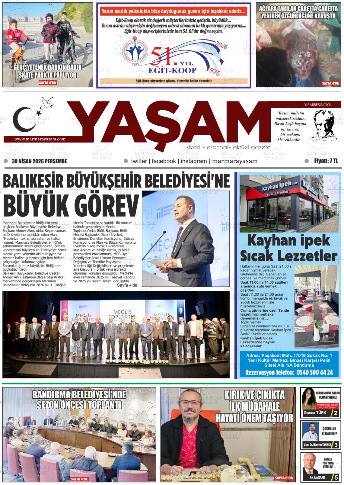 Canakkale Yasam 30.04.2026