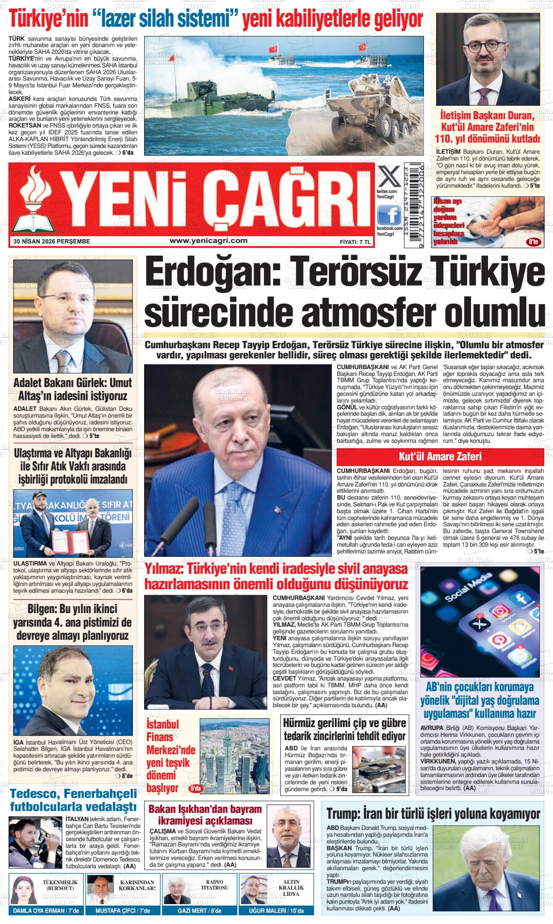 Istanbul Yenicagri 30.04.2026