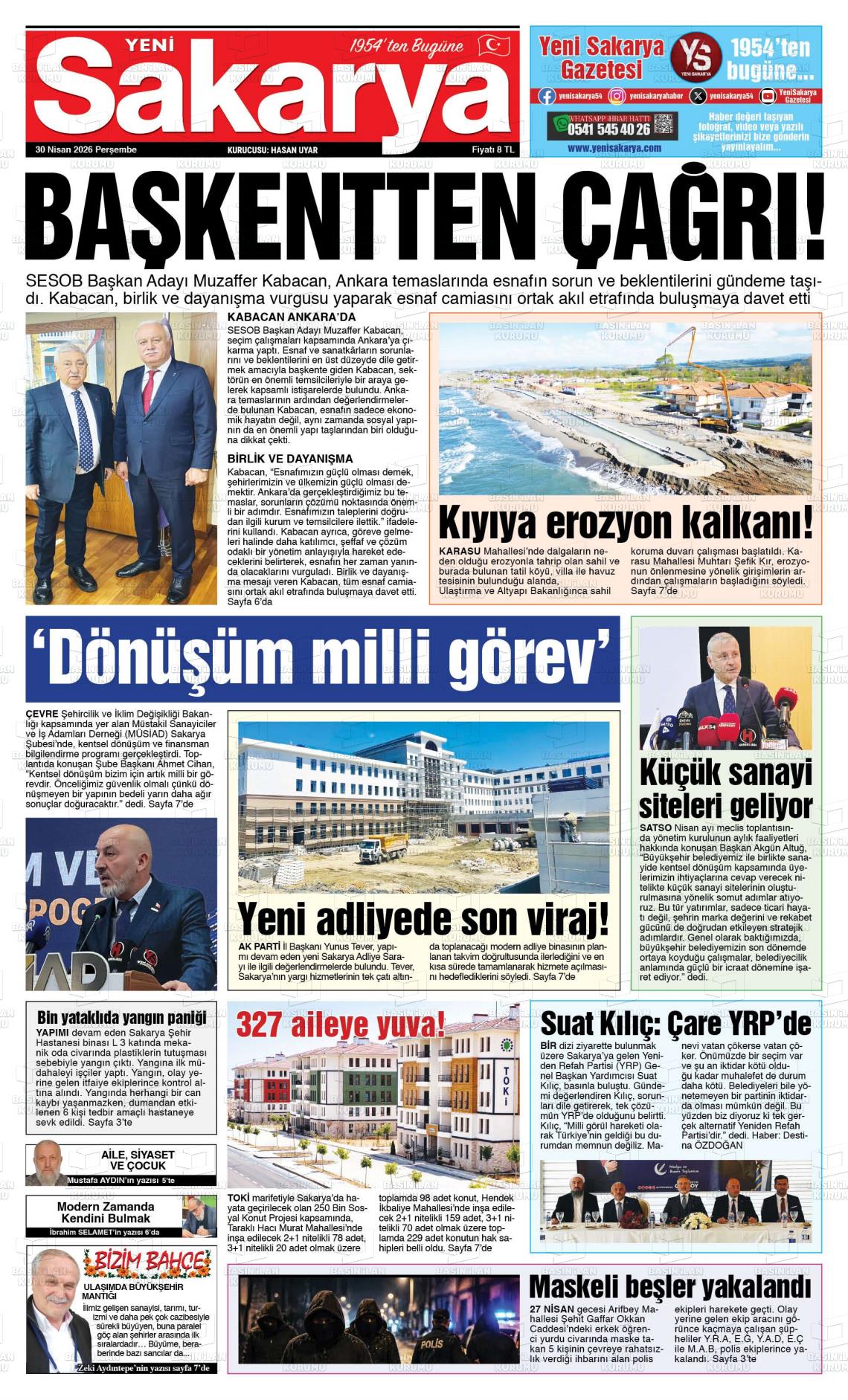 Sakarya Yeni 30.04.2026