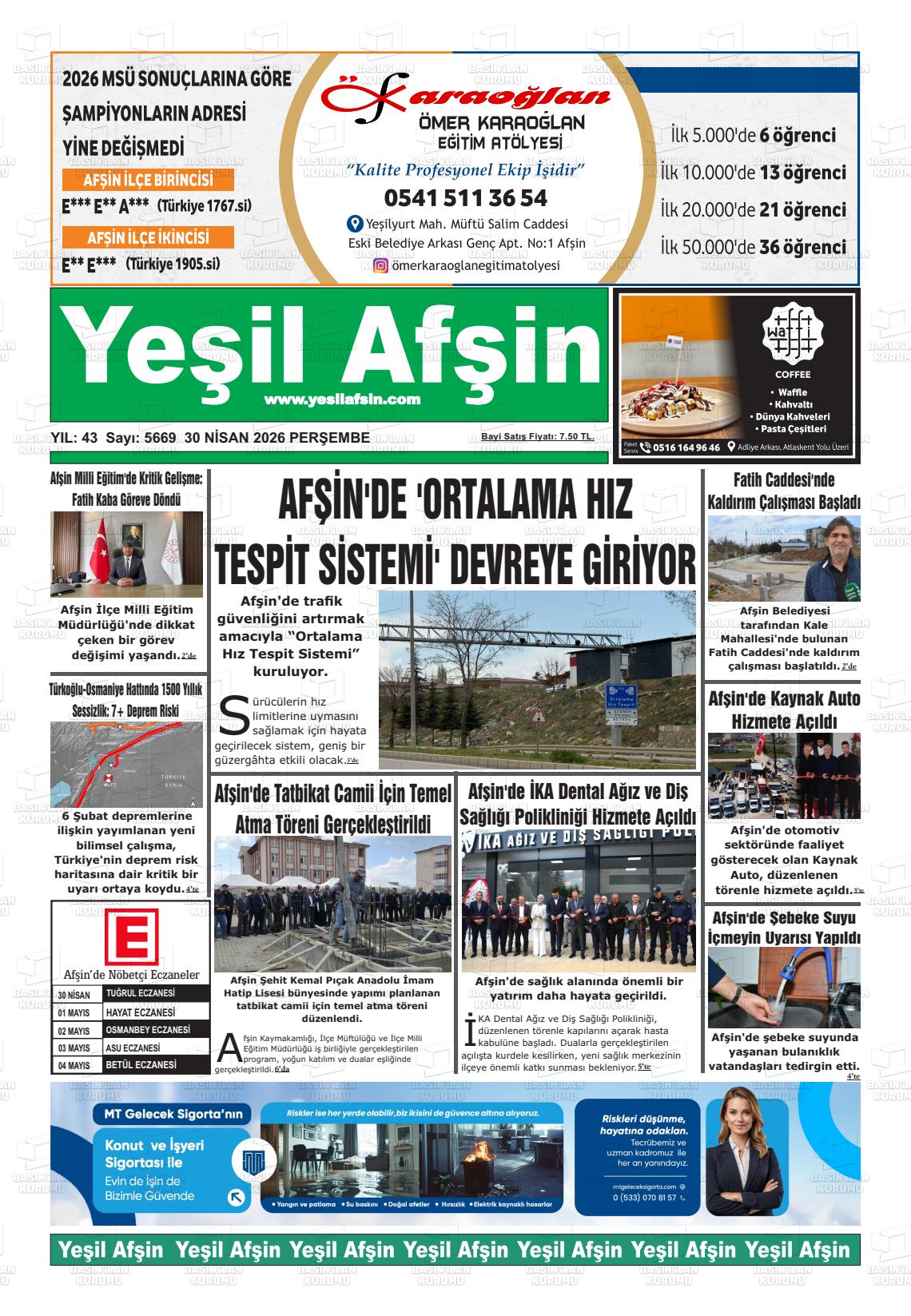Kahramanmaras Yesilafsin 30.04.2026