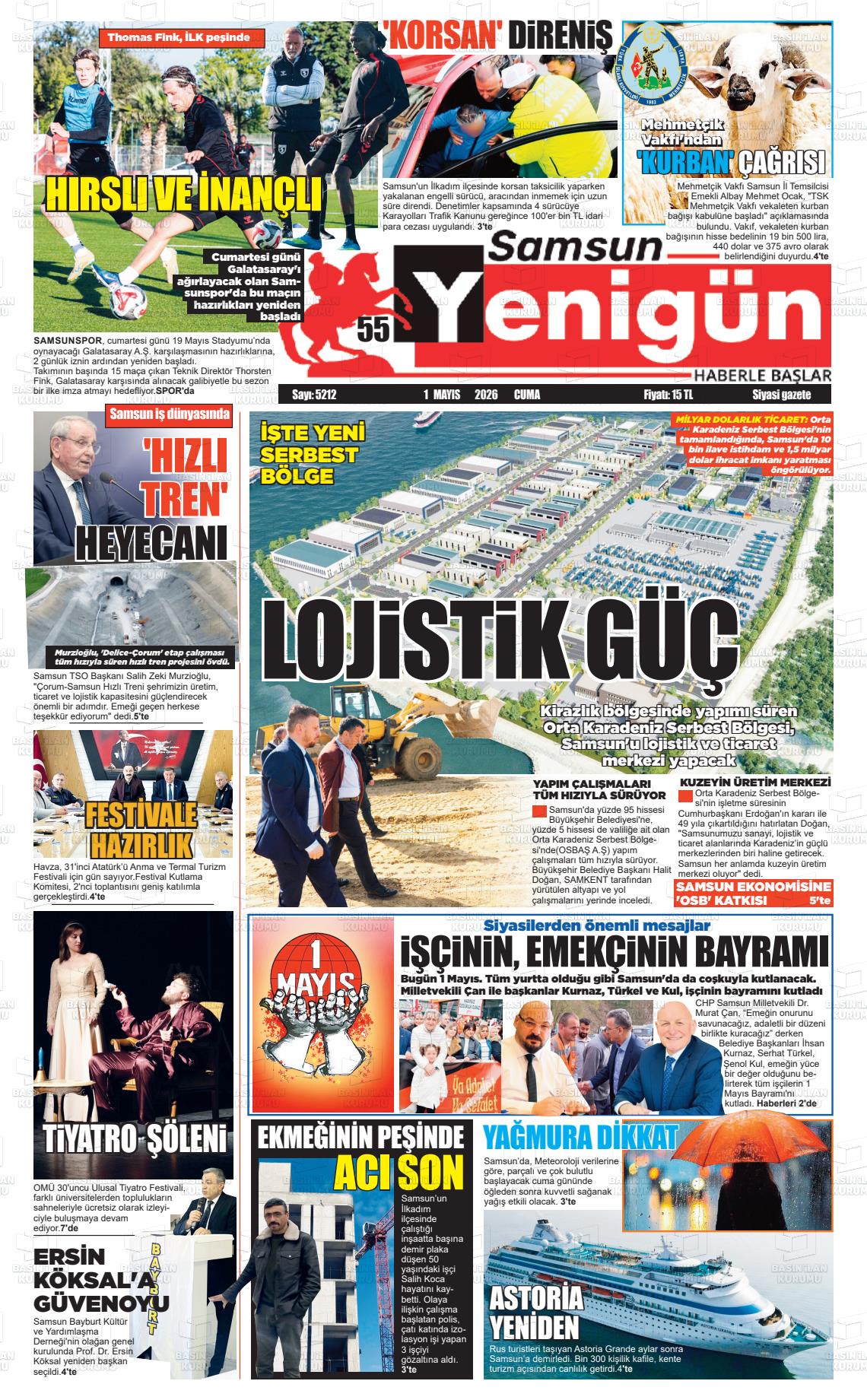 Samsun 55 Yenigun 01.05.2026