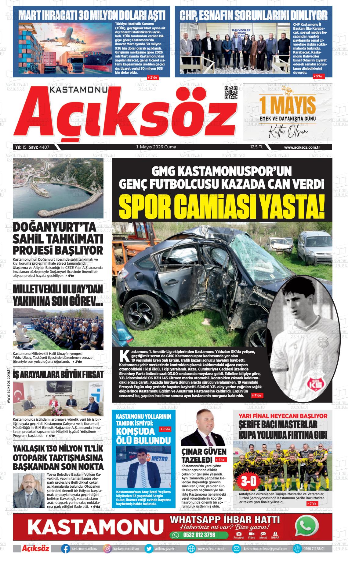 Kastamonu Aciksoz 01.05.2026