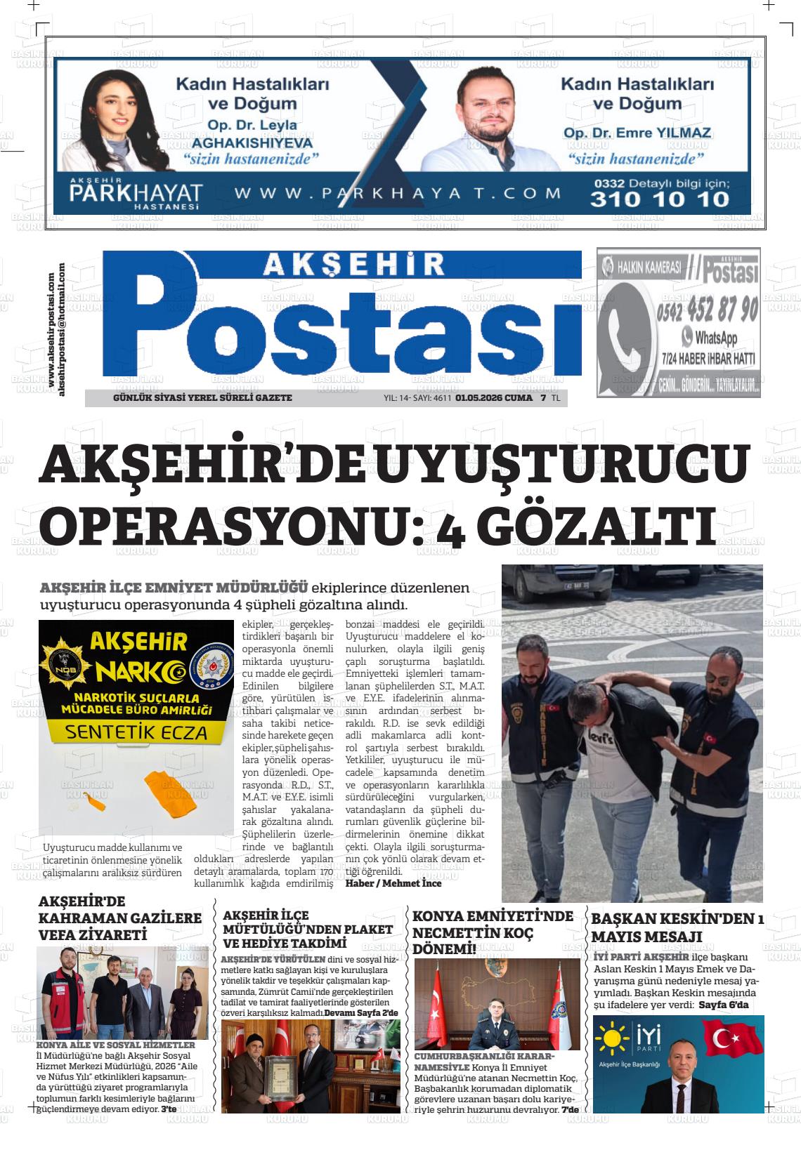 Konya Aksehirpostasi 01.05.2026