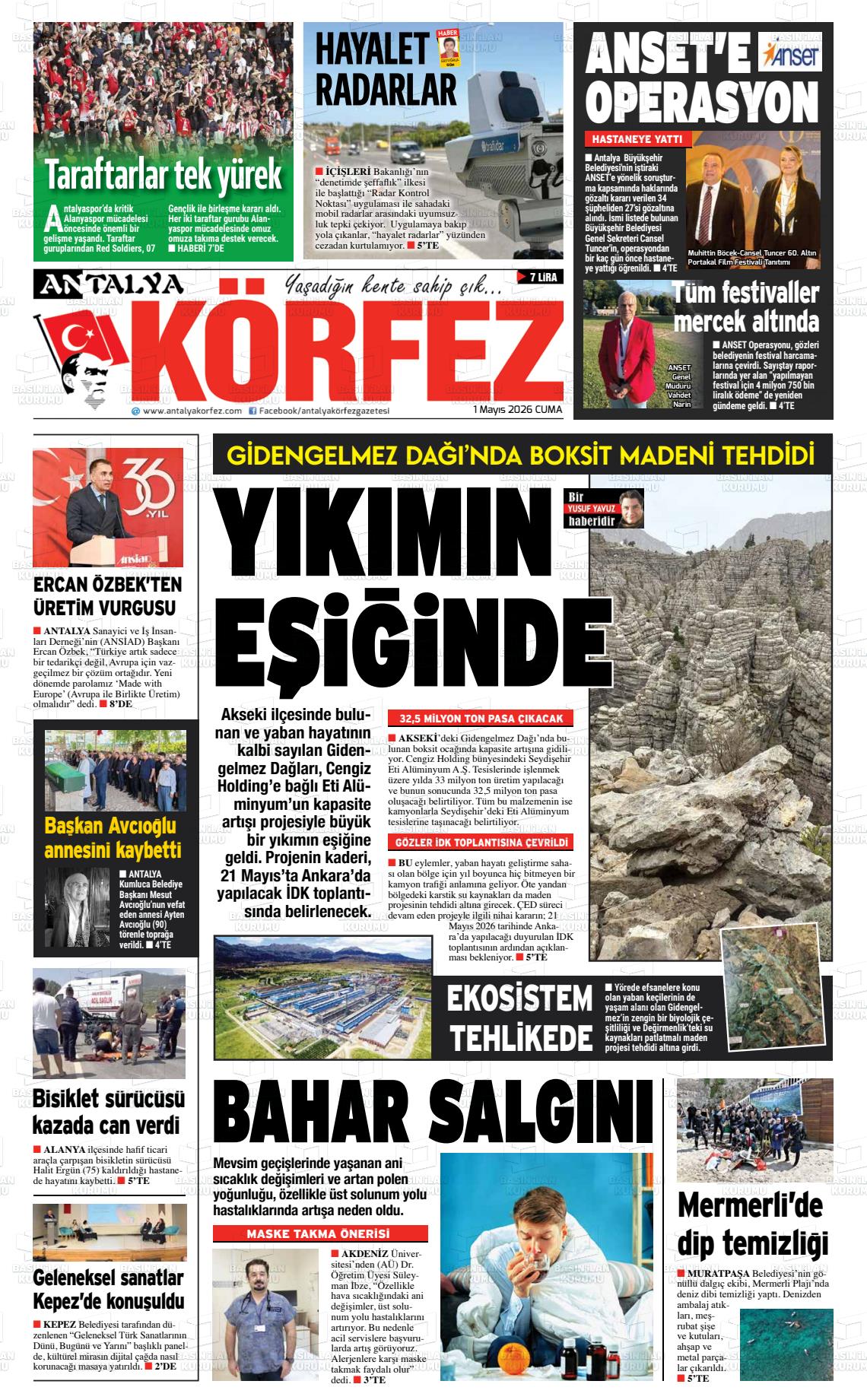 Antalya Korfez 01.05.2026