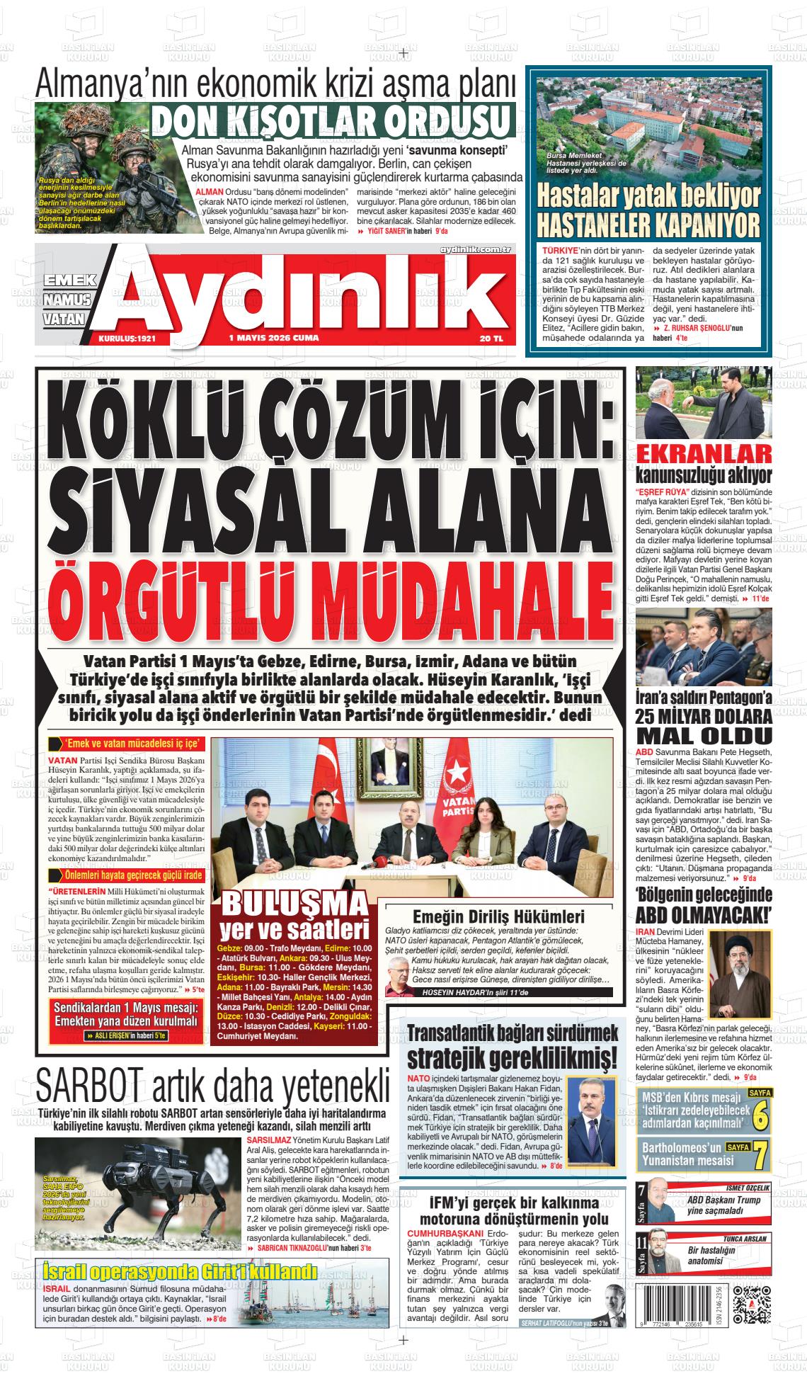 Istanbul Aydinlikvatanemeknamus 01.05.2026