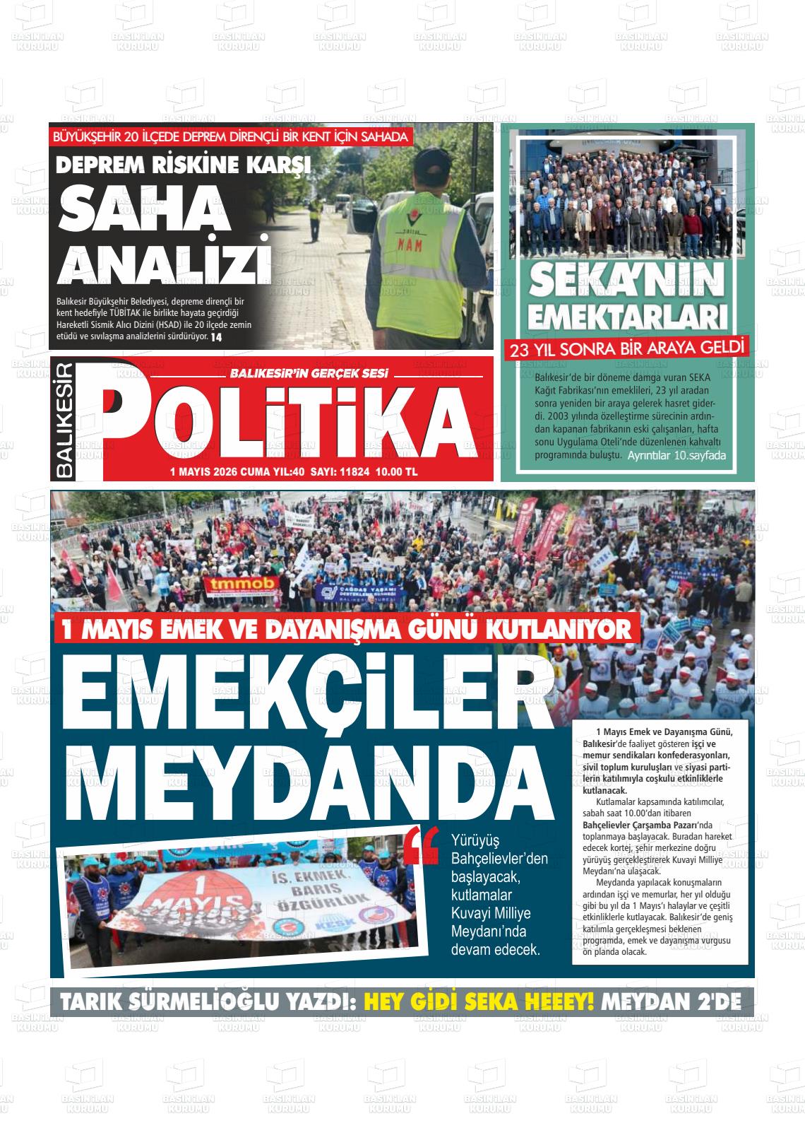 Balikesir Politika 01.05.2026