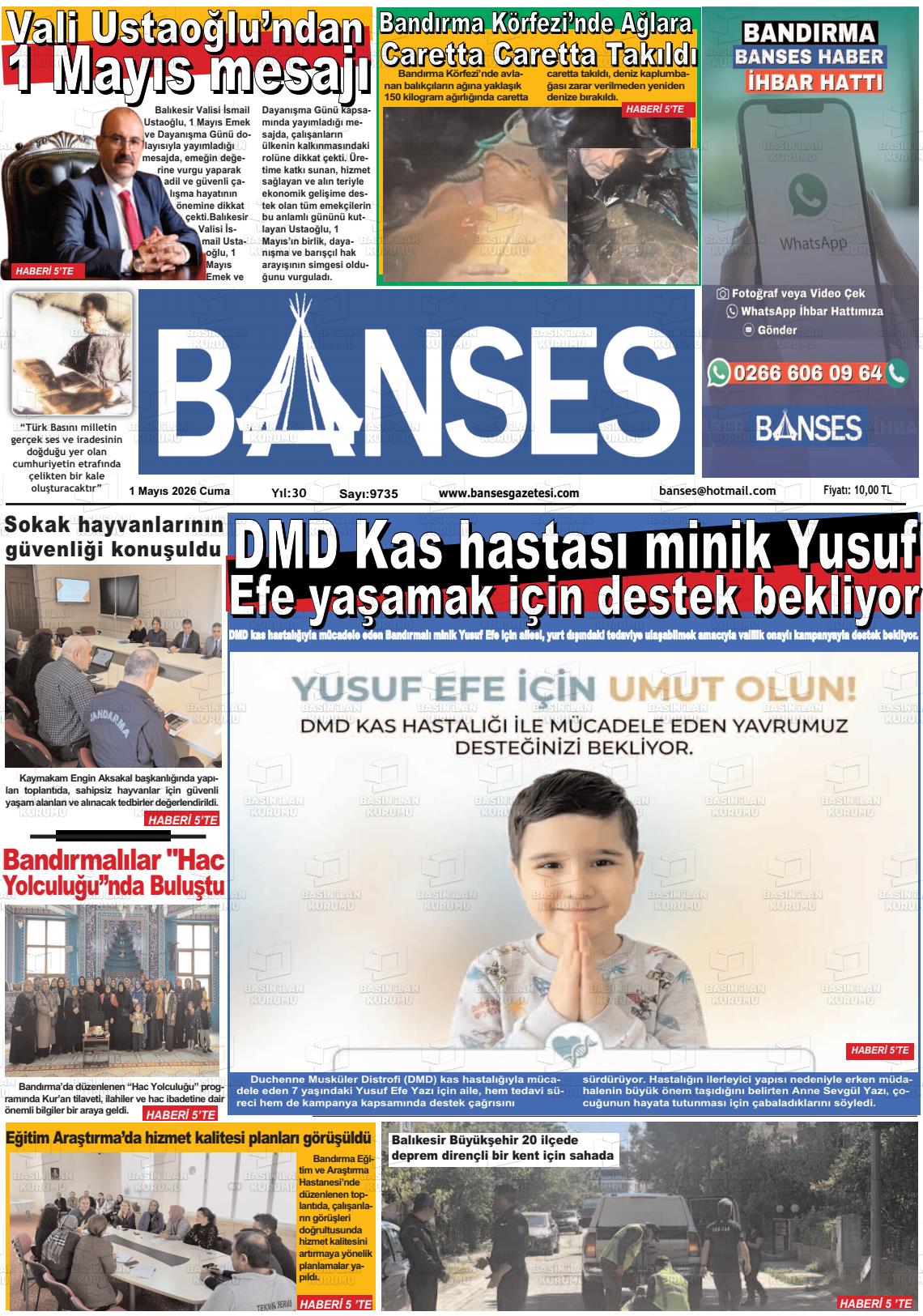 Balikesir Banses 01.05.2026