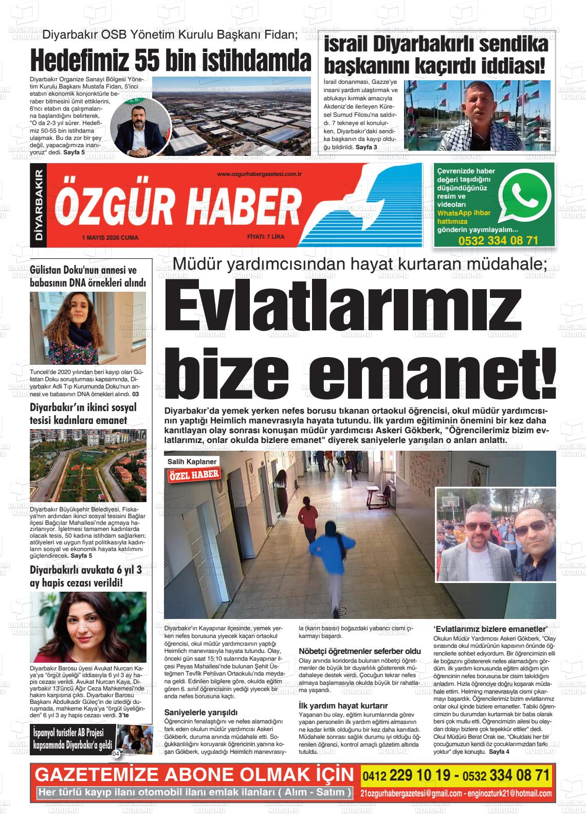 Diyarbakir Ozgurhaber 01.05.2026