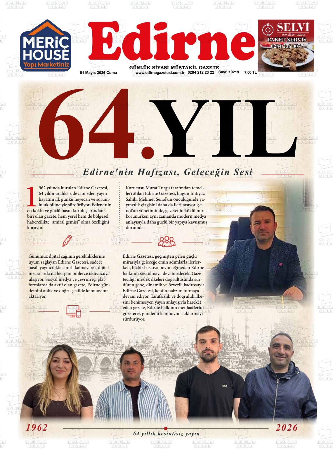 Edirne 01.05.2026