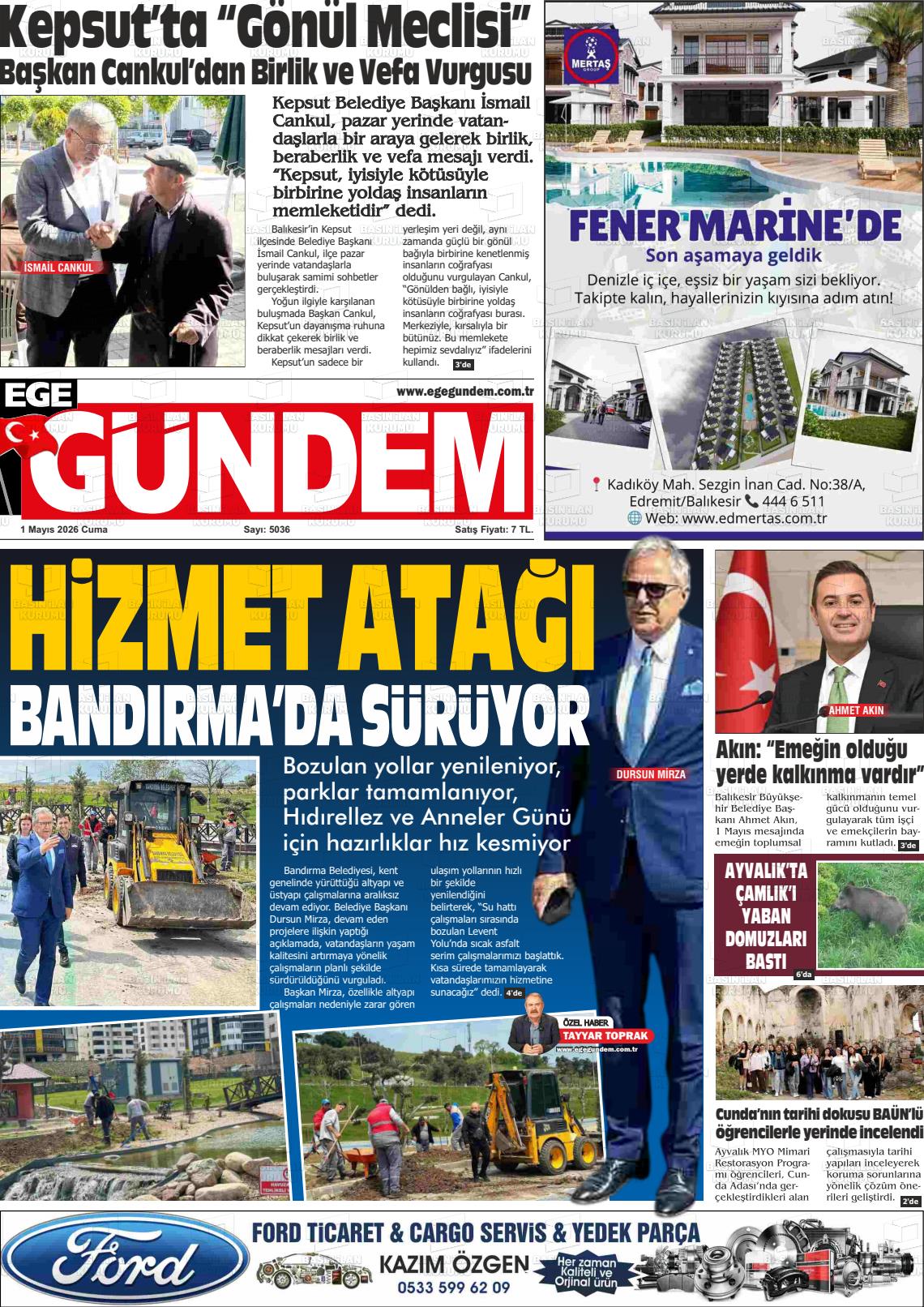 Balikesir Egegundem 01.05.2026