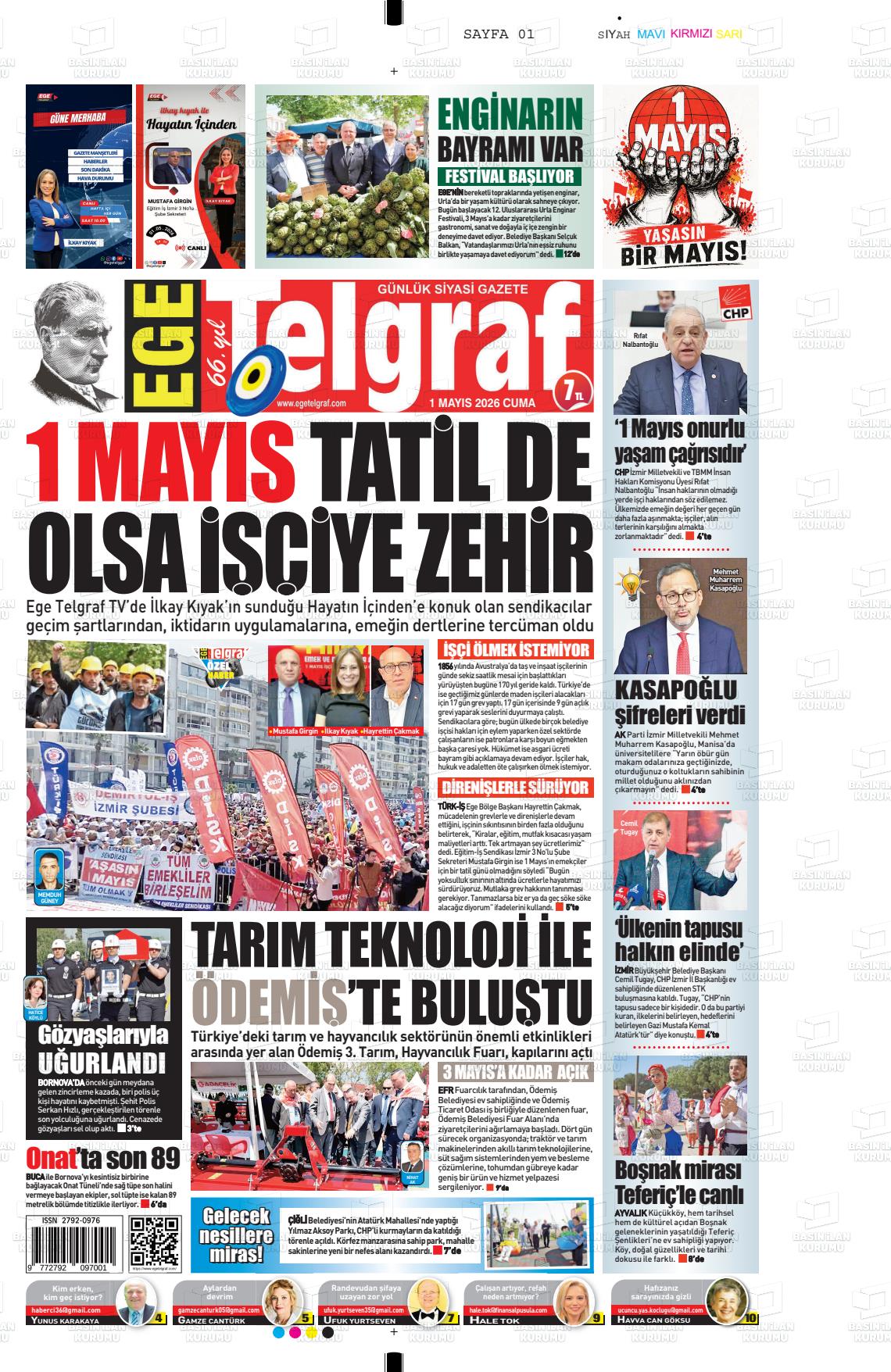 Izmir Egetelgraf 01.05.2026