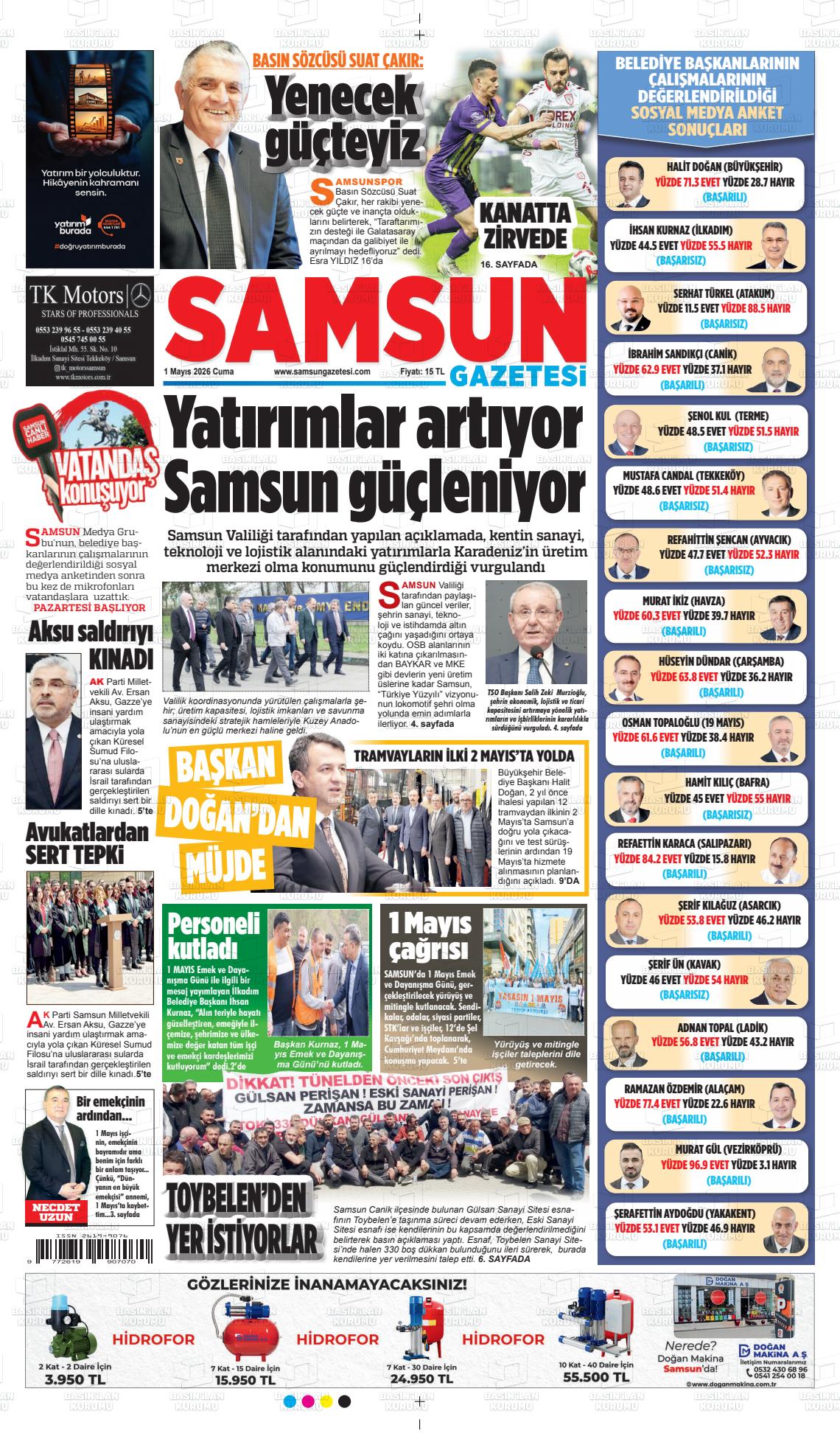 Samsun Ekip 01.05.2026